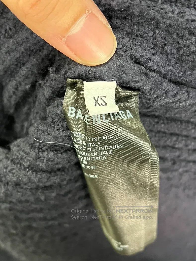 Balenciaga Balenciaga Black Embroidered Logo Sweater Size US XS / EU 42 / 0 - 5 Thumbnail