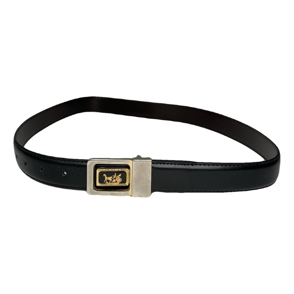Celine Triomphe Black Leather Belt Size ONE SIZE - 1 Thumbnail