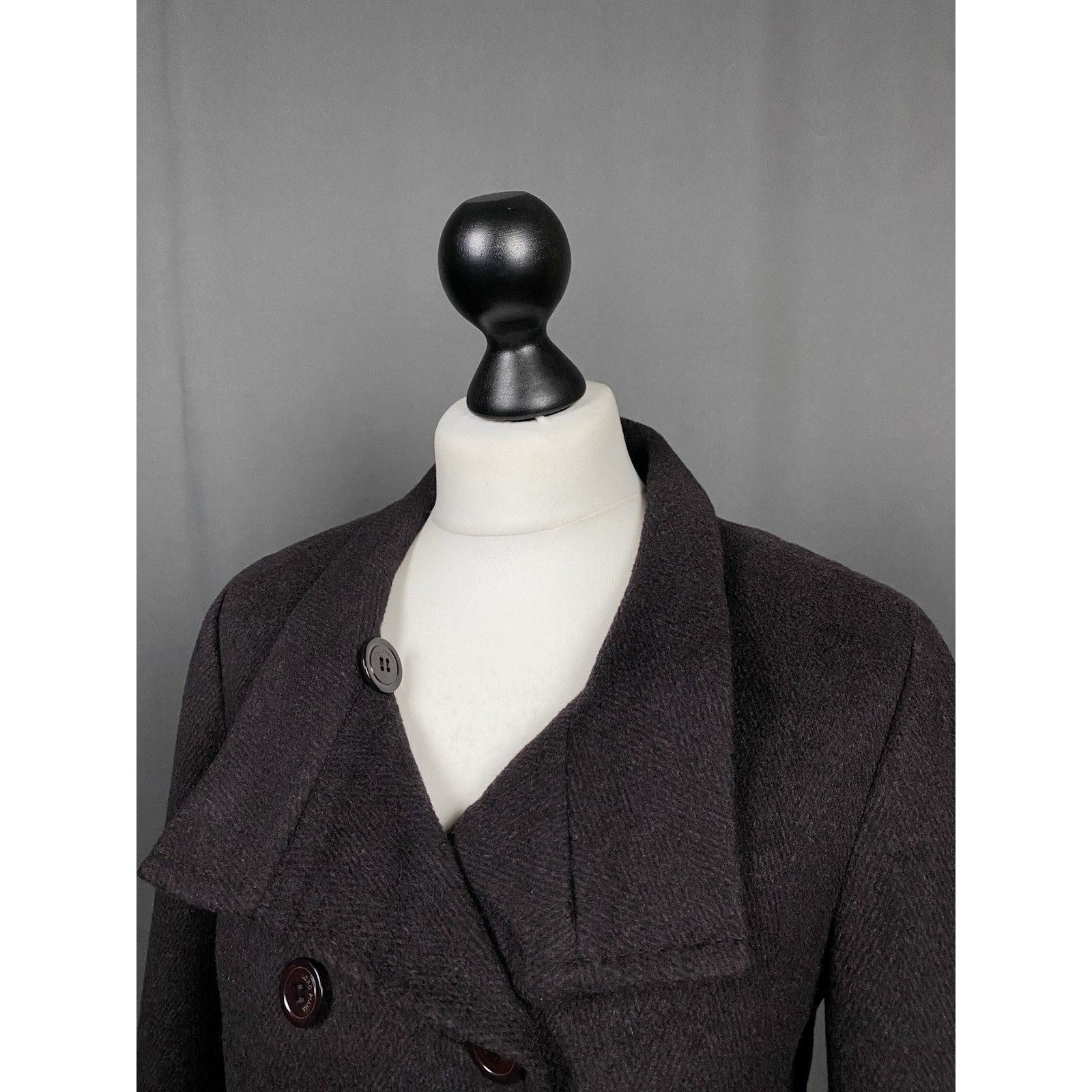 Loro Piana Loro Piana Herringbone Women's Purple Wool Double Breasted P Size M / US 6-8 / IT 42-44 - 5 Thumbnail