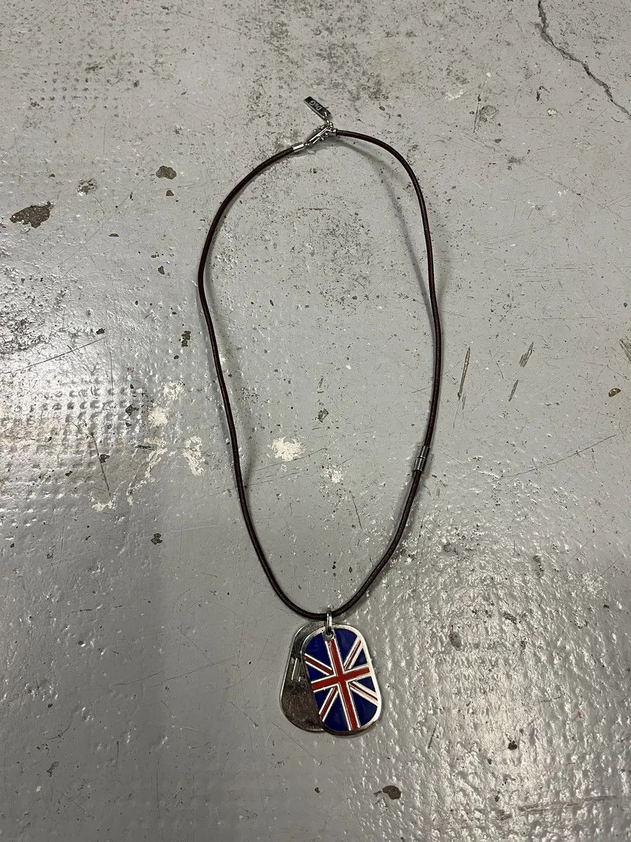 Dolce & Gabbana 2000s Dolce & Gabbana UK Flag Dog Tags Necklace Size ONE SIZE - 1 Thumbnail