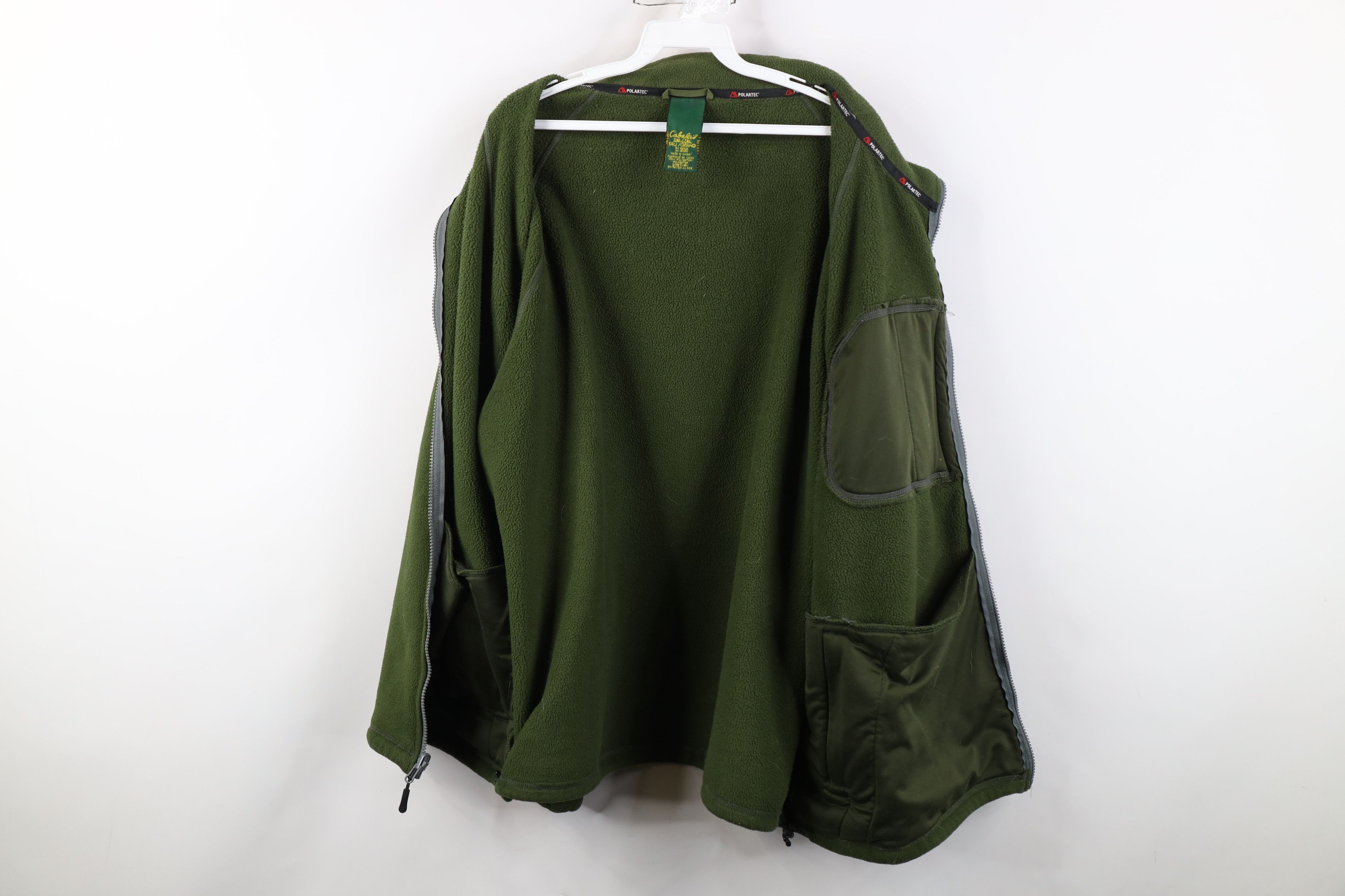 Cabelas Vintage Cabelas Polartec Fleece Full Zip Jacket Green Size US XXL / EU 58 / 5 - 11 Thumbnail