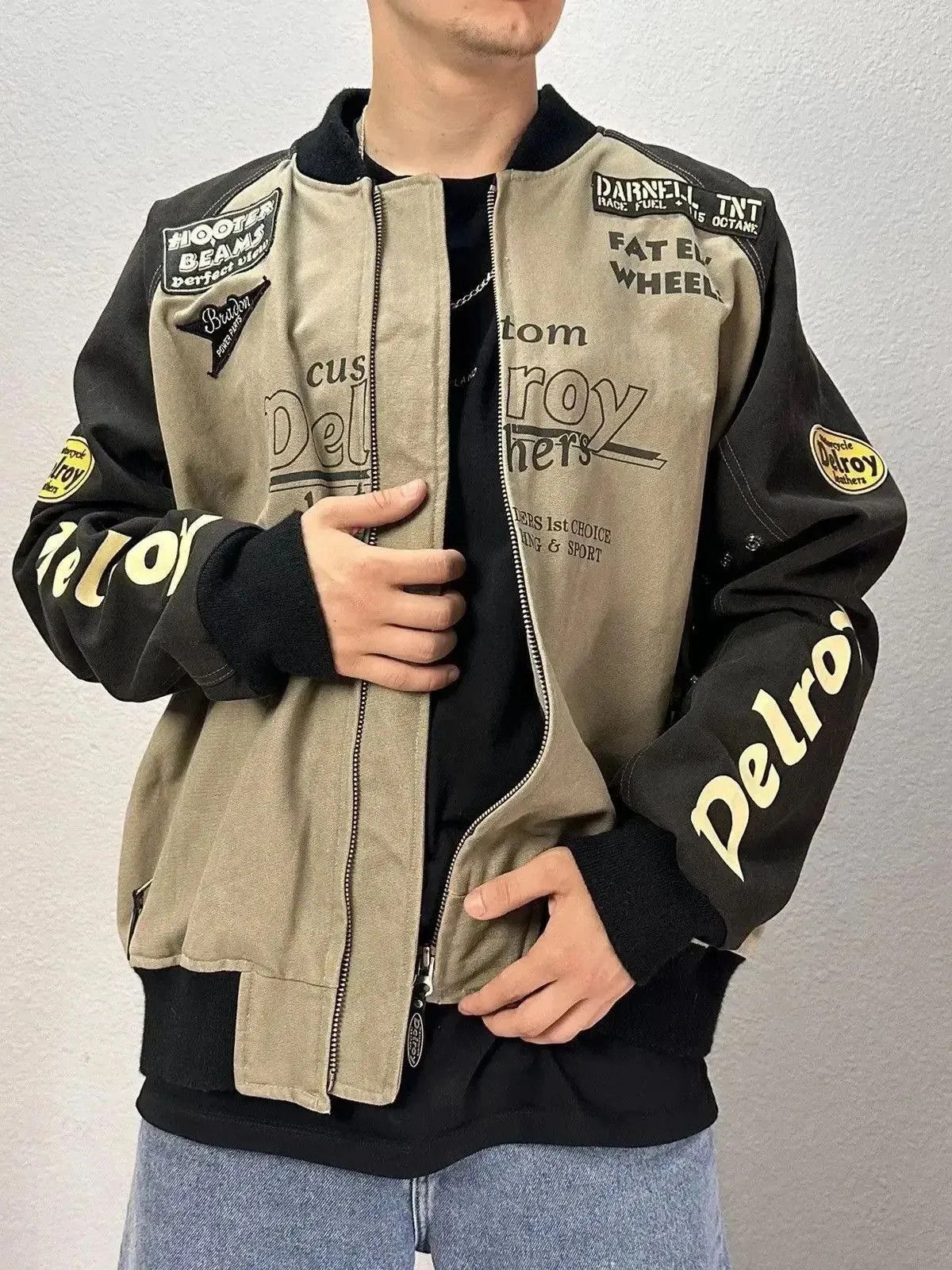 Formula 1 Vintage DELROY Racing Team Moto Jacket Y2K streetwear Size US XL / EU 56 / 4 - 1 Thumbnail