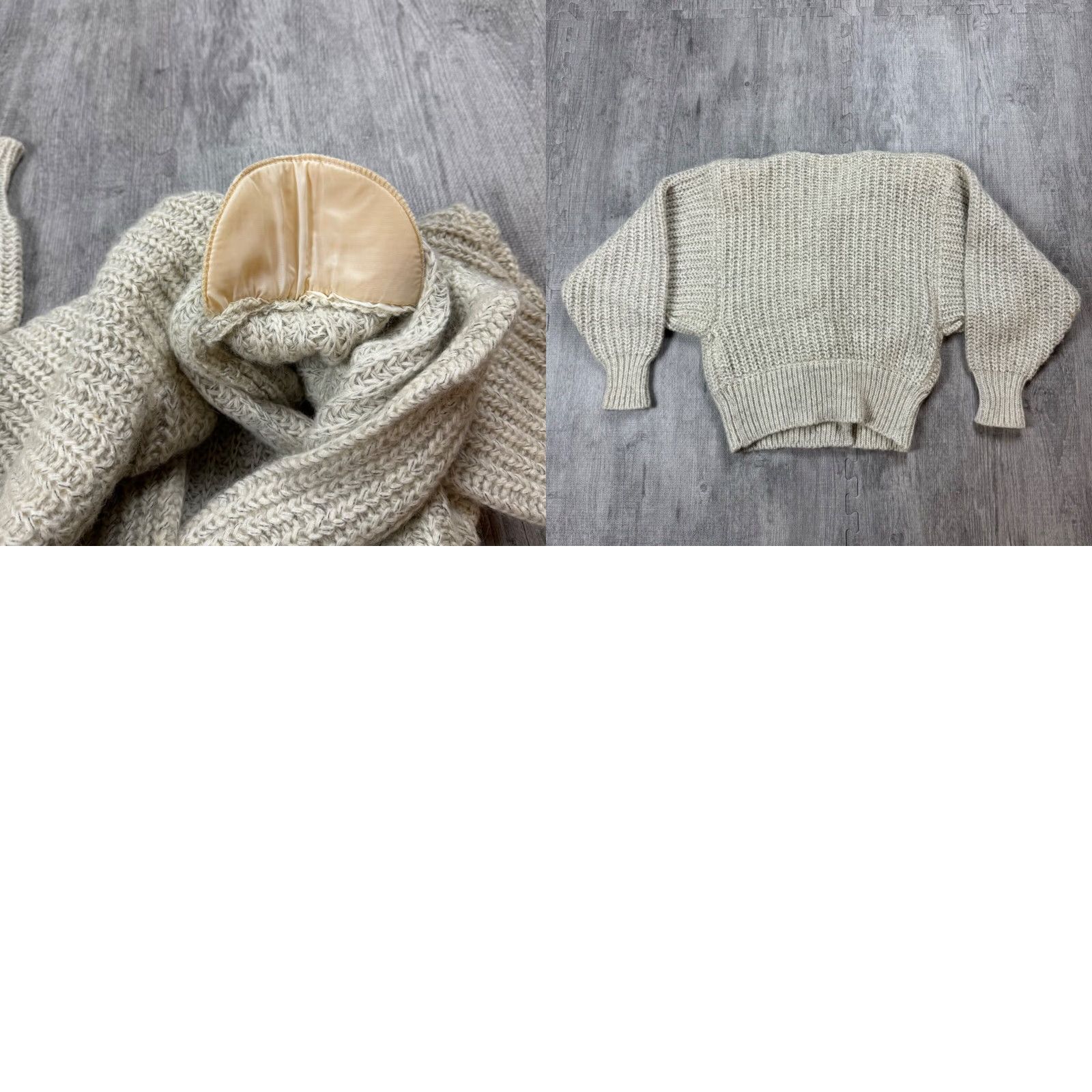 Vintage VINTAGE SEGUE WOMENS KNIT CARDIGAN SWEATER 80s GREY MOHAIR FUZZY LONG SLEEVE MENS Size M / US 6-8 / IT 42-44 - 8 Thumbnail