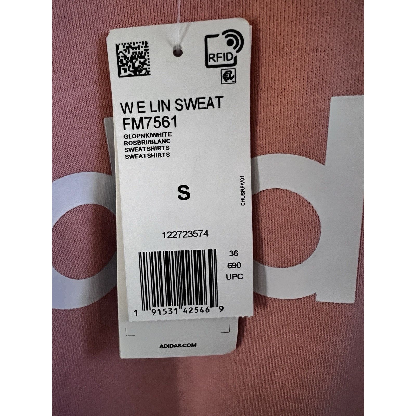 Adidas ADIDAS Spell Out Peach Pullover Graphic Sweatshirt Small New Size S / US 4 / IT 40 - 6 Thumbnail
