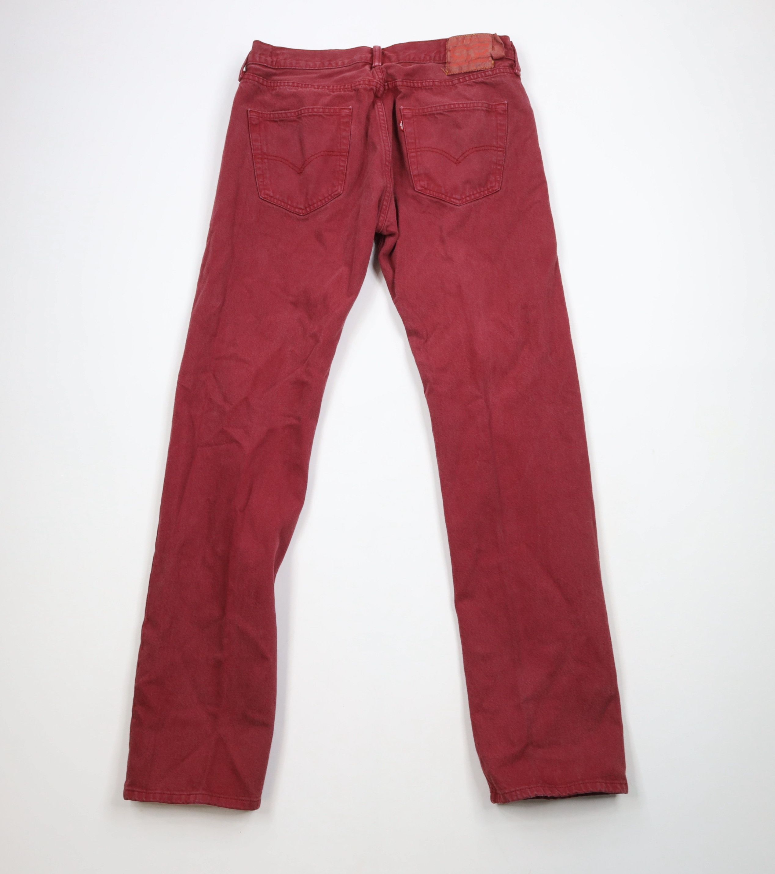 Levi's × Vintage Vintage Y2K Levis 501xx Button Fly Original Fit Jeans Red Size US 34 / EU 50 - 11 Thumbnail
