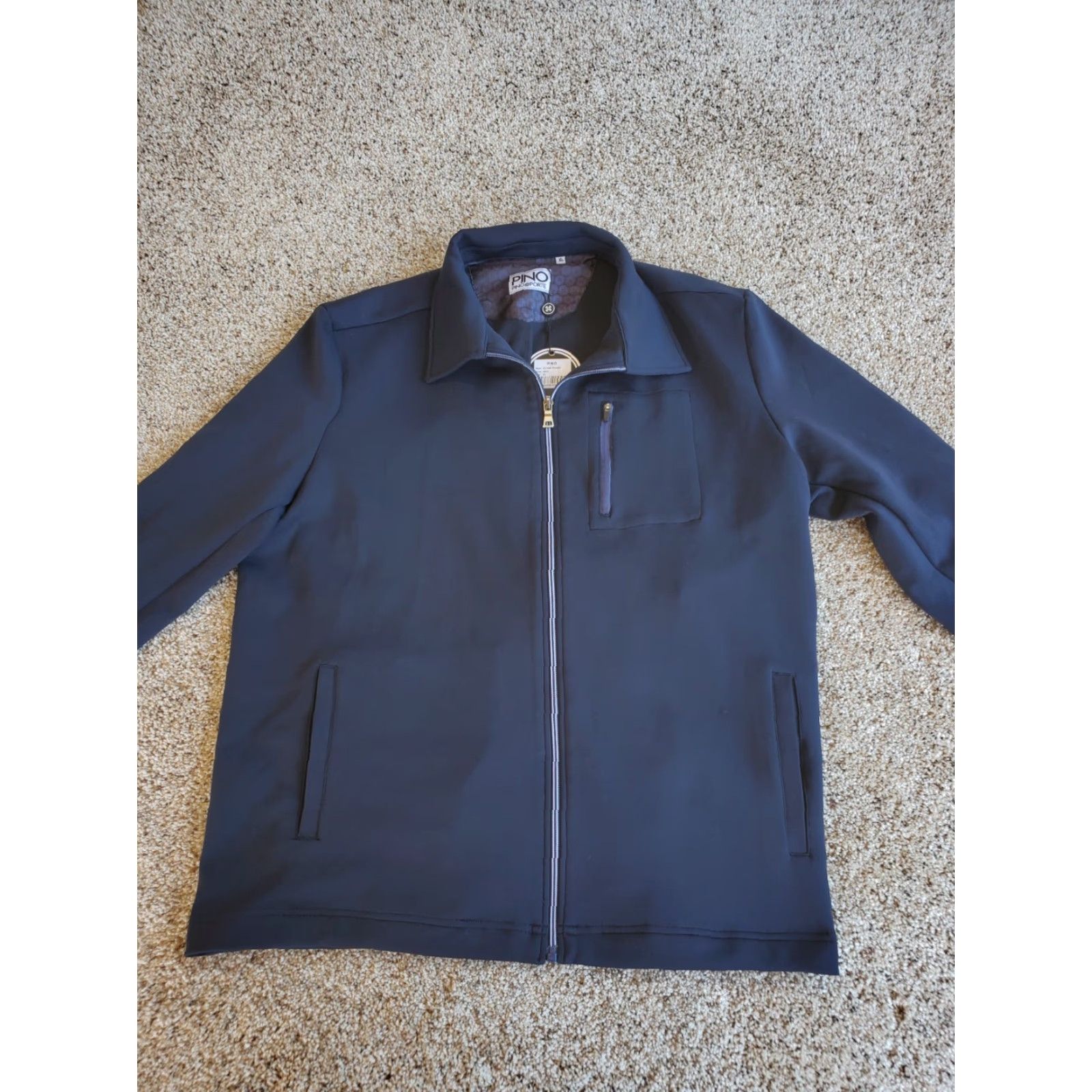 Vintage Pino Porte Track Jacket XL Mens Blue Full Zip Long Sleeve Pockets Stretch NWT Size US XL / EU 56 / 4 - 3 Thumbnail