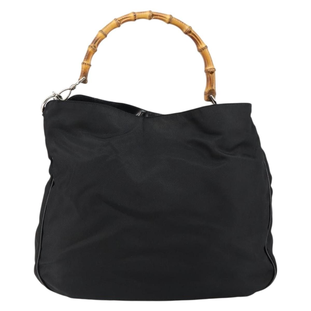 Gucci Gucci Vintage Bamboo Handle Open Hobo Nylon Size ONE SIZE - 1 Thumbnail