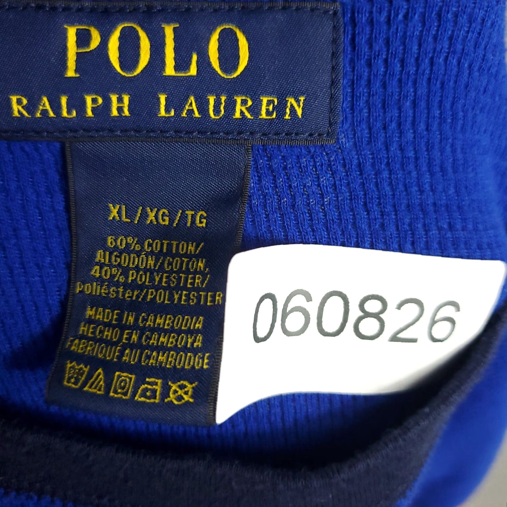 Ralph Lauren Ralph Lauren Colorblock Thermal T-Shirt Mens XL Blue Orange Long Sleeve Crew Neck Size US XL / EU 56 / 4 - 8 Thumbnail