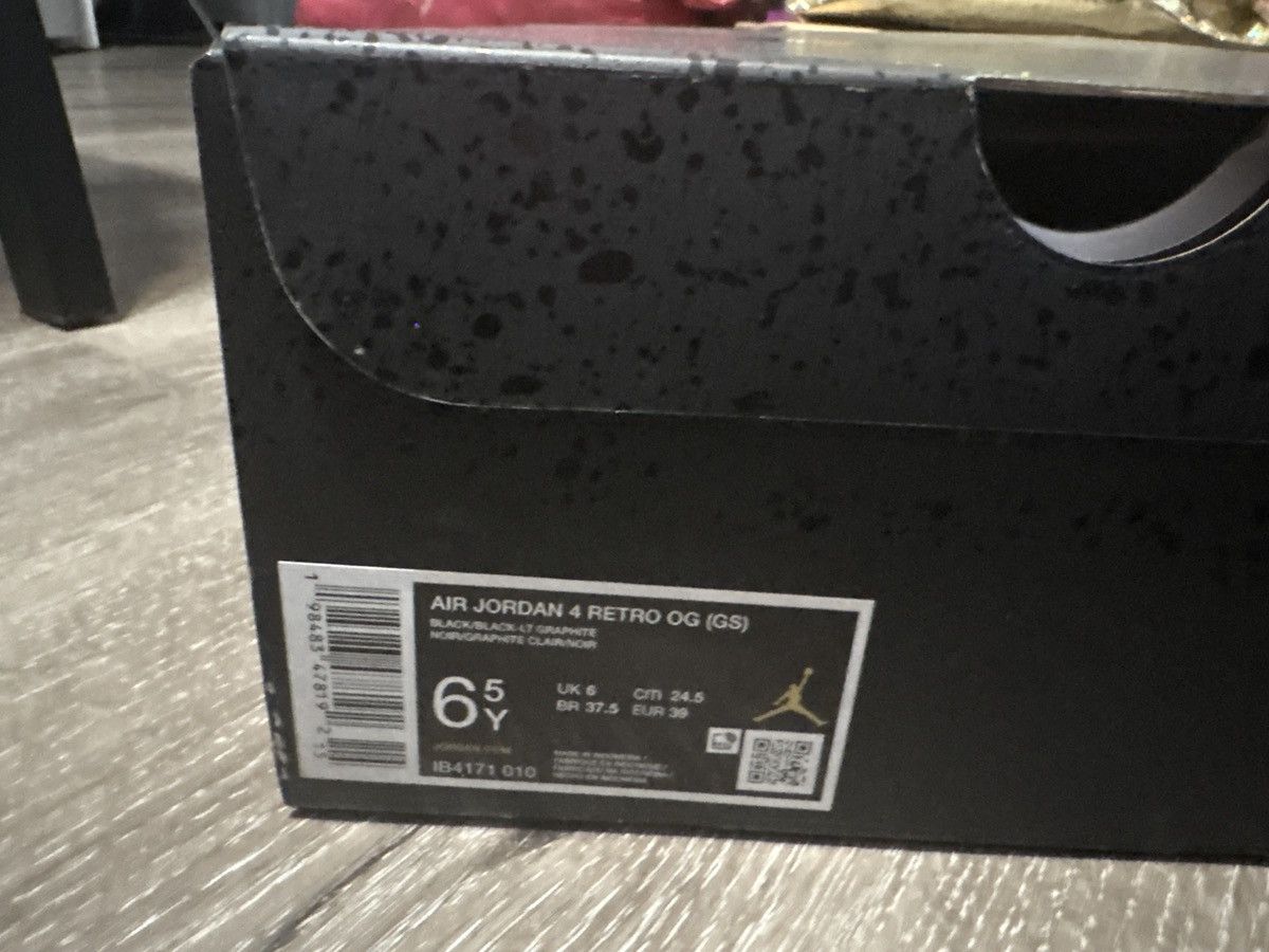 Jordan Brand Air jordan 4 Retro OG (GS) Size US 6.5 / EU 39-40 - 3 Thumbnail