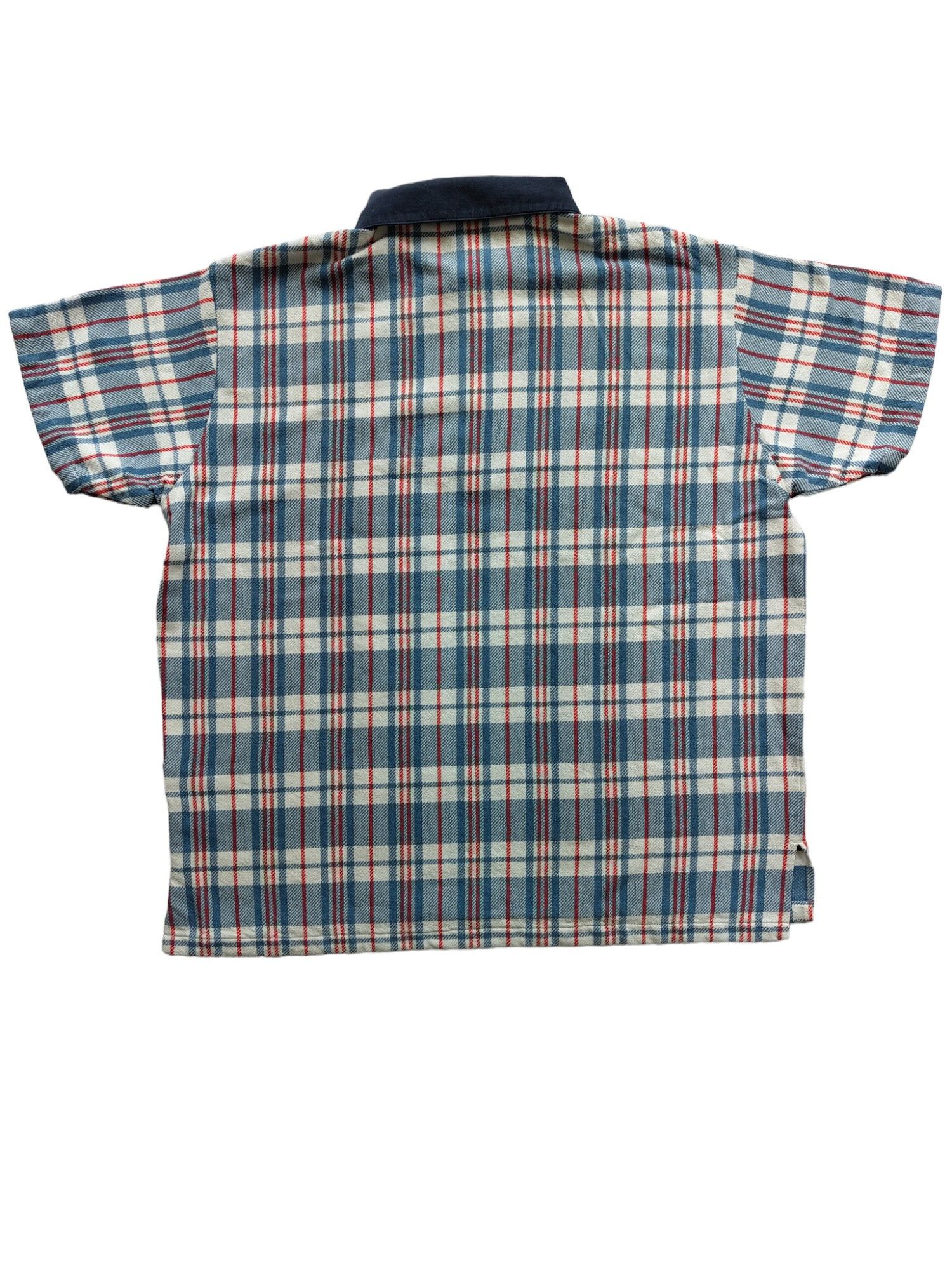 Other Blue And Red Plaid Print Vintage Look Polo Shirt Size US L / EU 52-54 / 3 - 2 Thumbnail