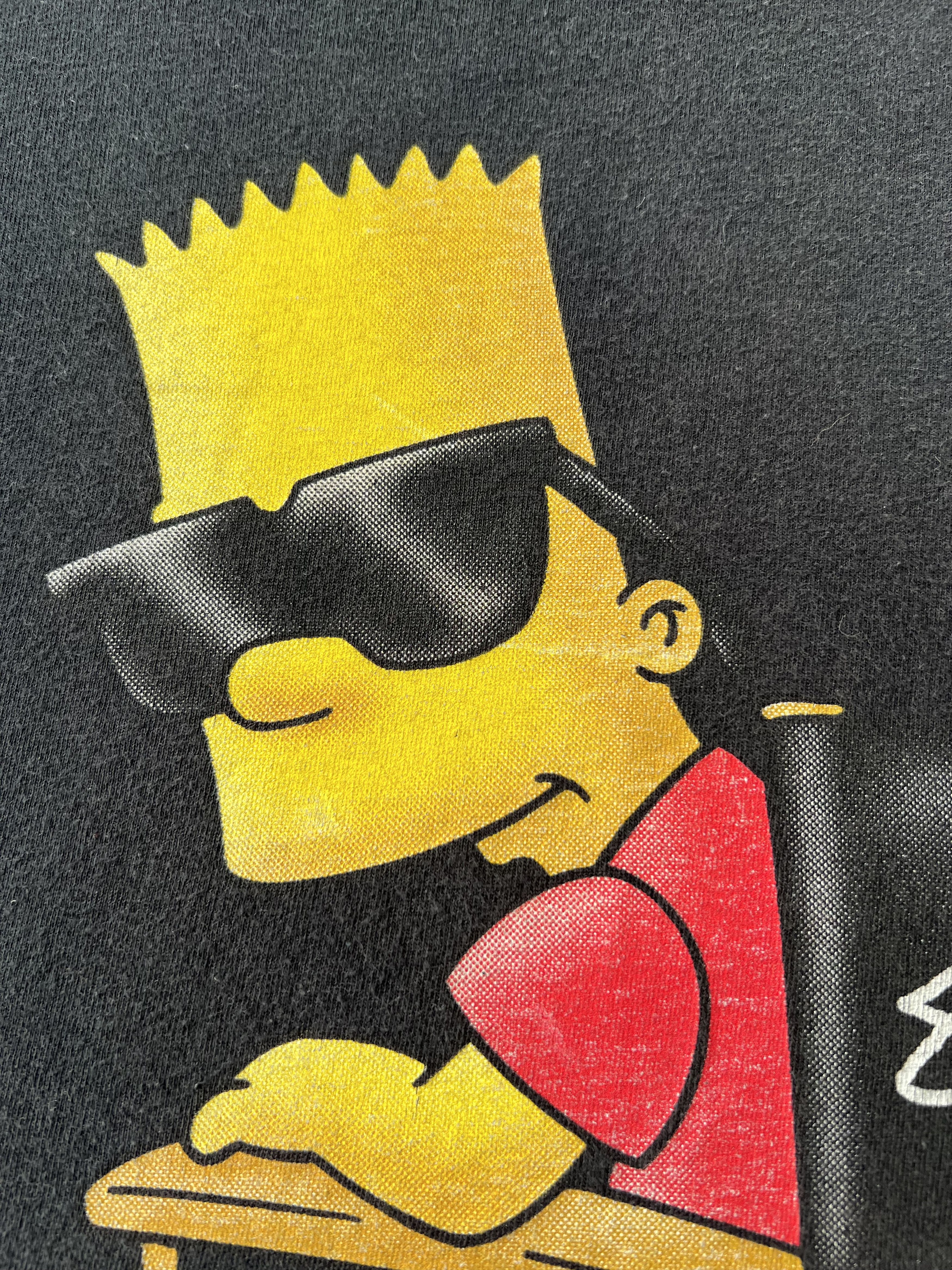 The Simpsons Vintage 1998 The Simpsons Bart Cartoon Black T-shirt Size US M / EU 48-50 / 2 - 7 Thumbnail
