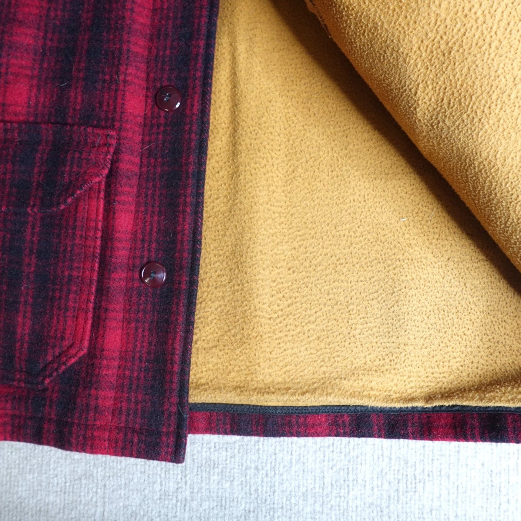 Vintage Vintage Woolrich Jacket 3-in-1 Wool Flannel Lined Mackinaw Hunting Red Plaid Wool Others Men's M Belted? Size US M / EU 48-50 / 2 - 3 Thumbnail