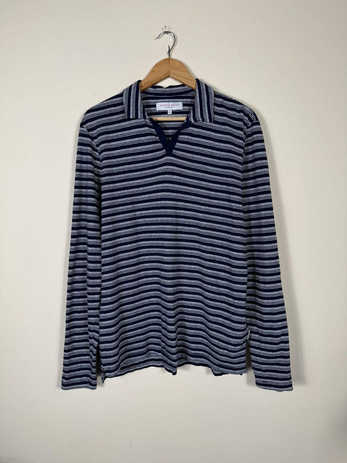 Designer × Orlebar Brown Orlebar Brown tailored fit striped long sleeve Size US M / EU 48-50 / 2 - 1 Thumbnail