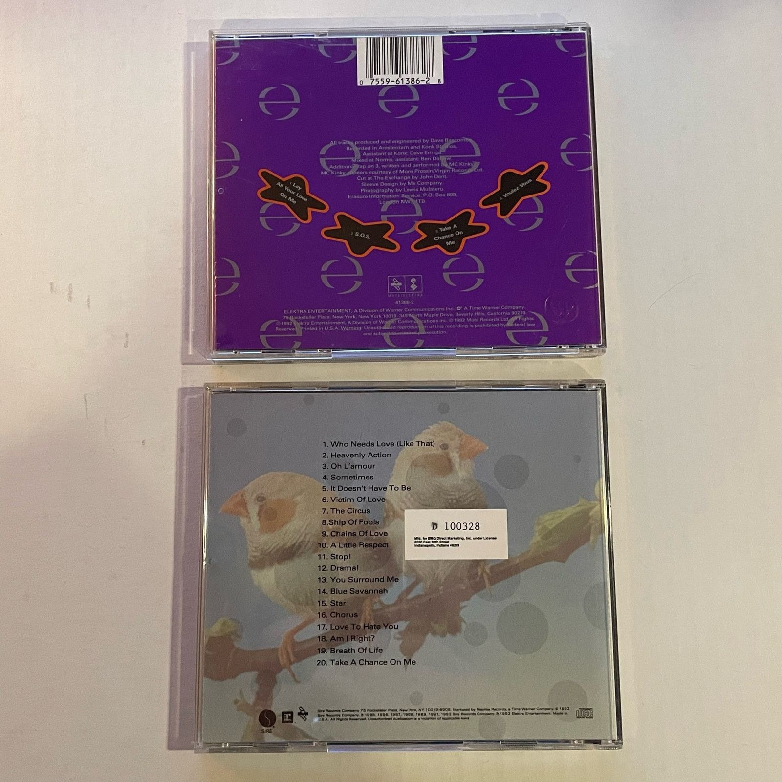 INTENTIONALLY BLANK Lot of 2 Erasure CDs albums synth pop electronic retro rock Size ONE SIZE - 3 Thumbnail