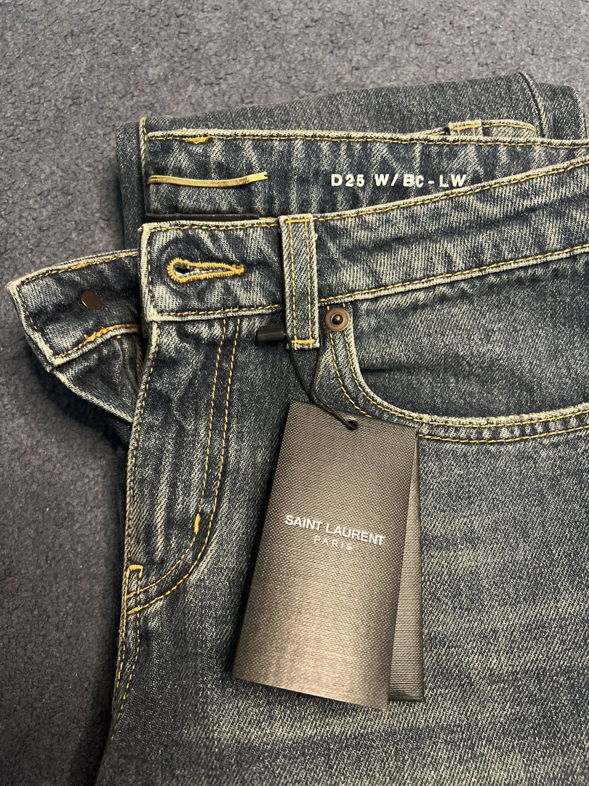 Saint Laurent Paris Saint Laurent D25 Bootcut Cropped Jeans Blue 27” NWOT Size 27" / US 4 / IT 40 - 4 Thumbnail