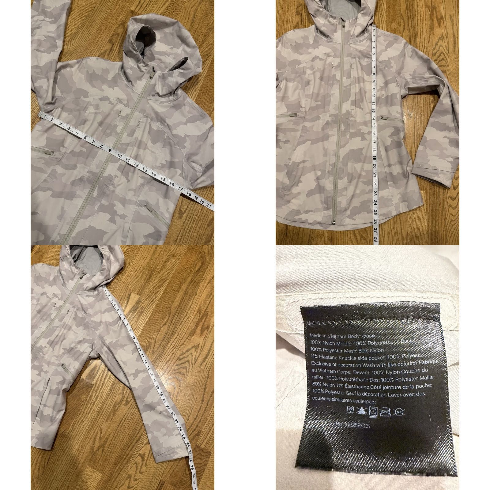 Lululemon Lululemon Break a Trail Full Zip Hoodie Jacket Women’s Size 8 White Opal Camo Windbreaker Pockets Size M / US 6-8 / IT 42-44 - 8 Thumbnail