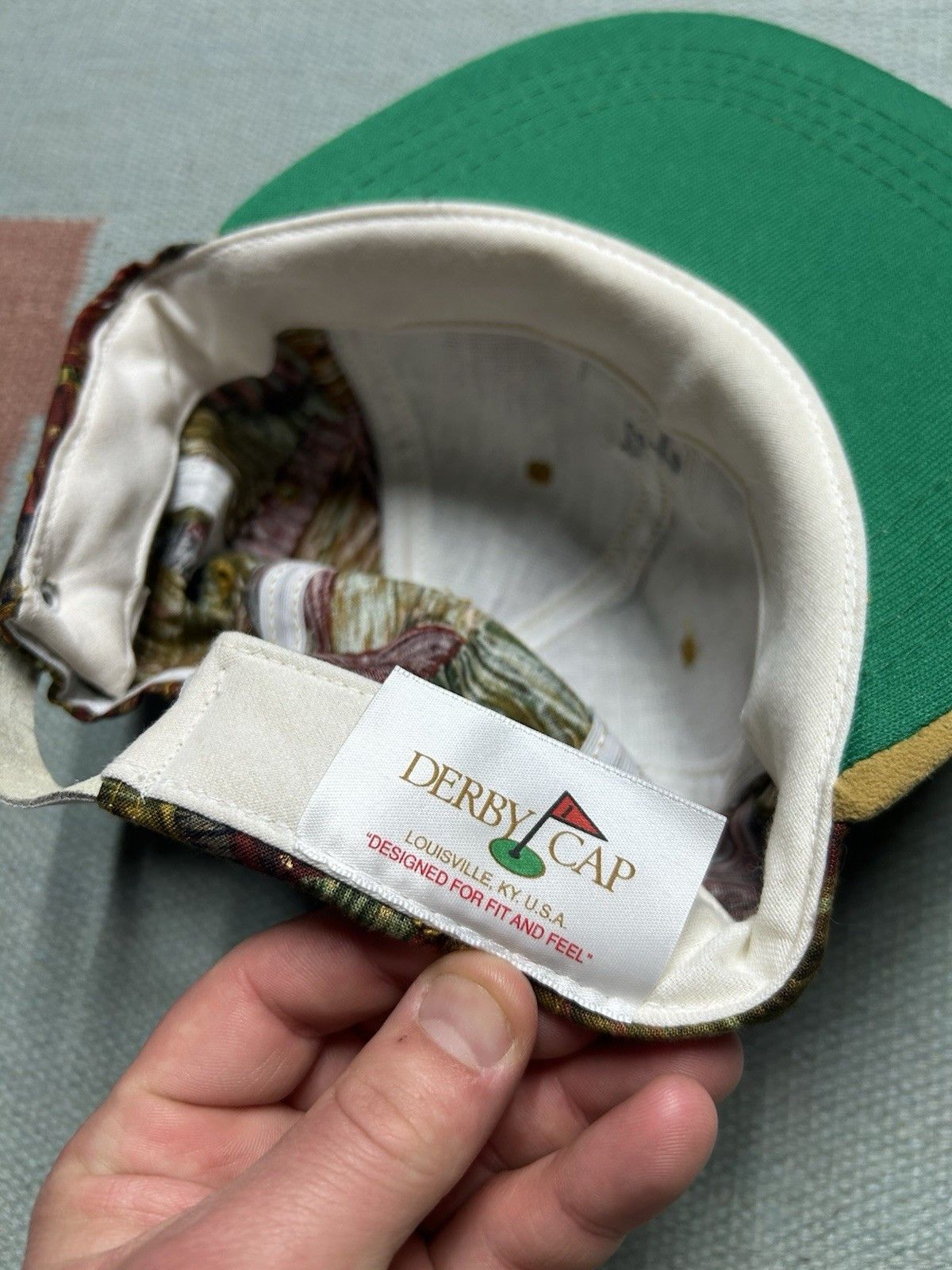Vintage Vintage hat Deer Run golf course abstract art all over print Size ONE SIZE - 9 Thumbnail