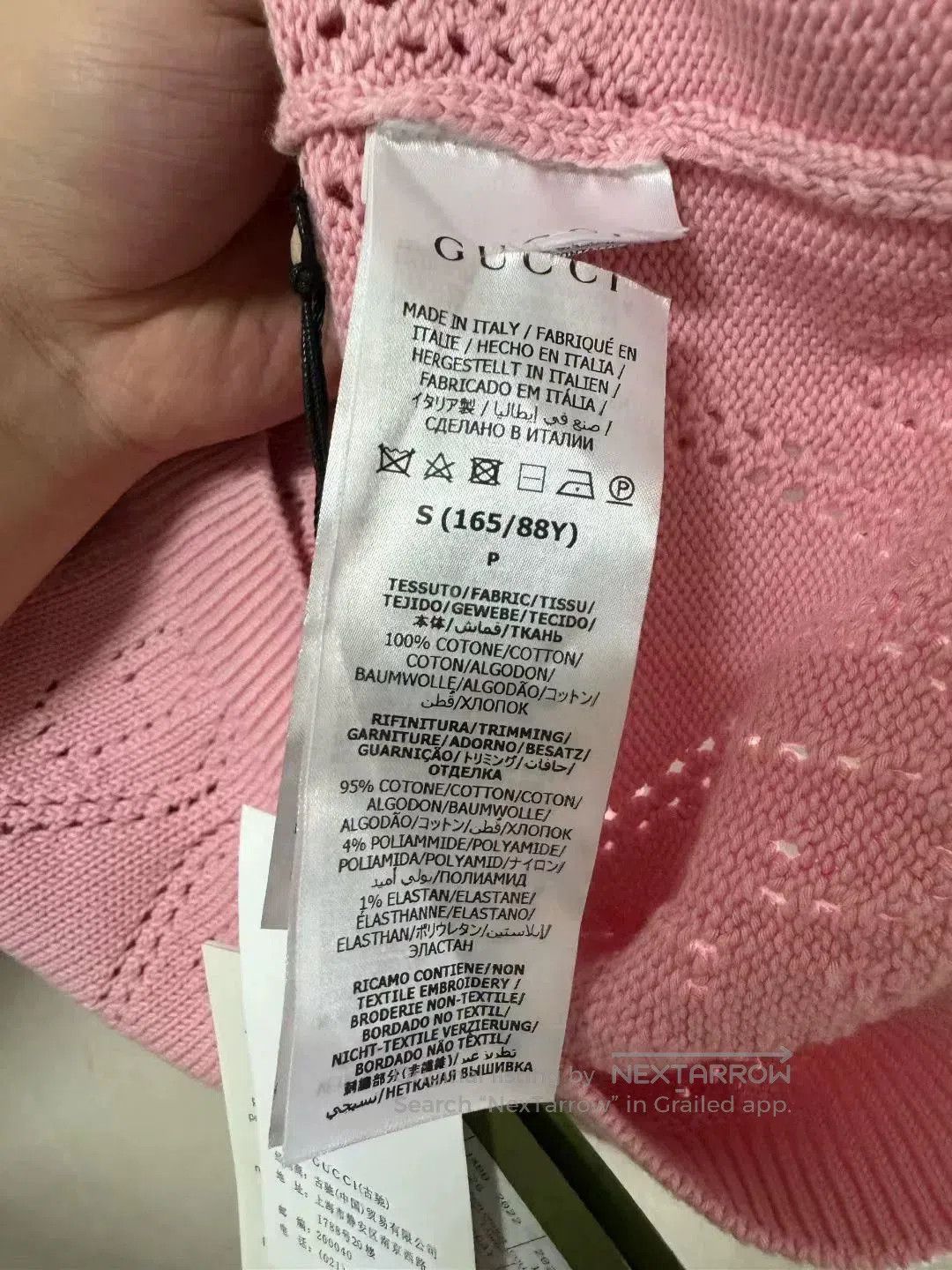 Gucci Gucci Pink Diamond Pattern Short Sleeve. Size S / US 4 / IT 40 - 4 Thumbnail
