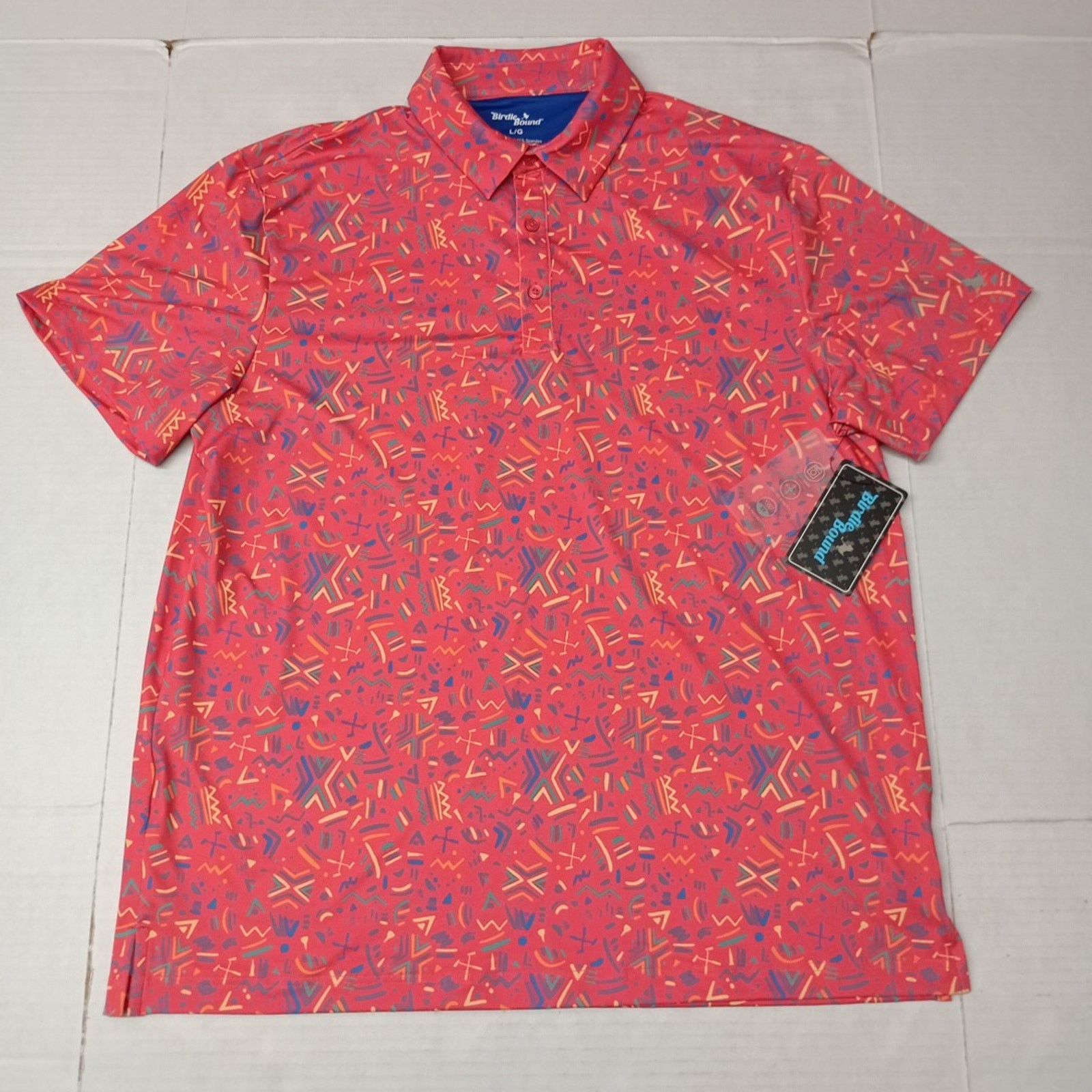 Other Birdie Bound Golf Polo Shirt Men's L Coral Comfort Stretch Size US L / EU 52-54 / 3 - 1 Thumbnail