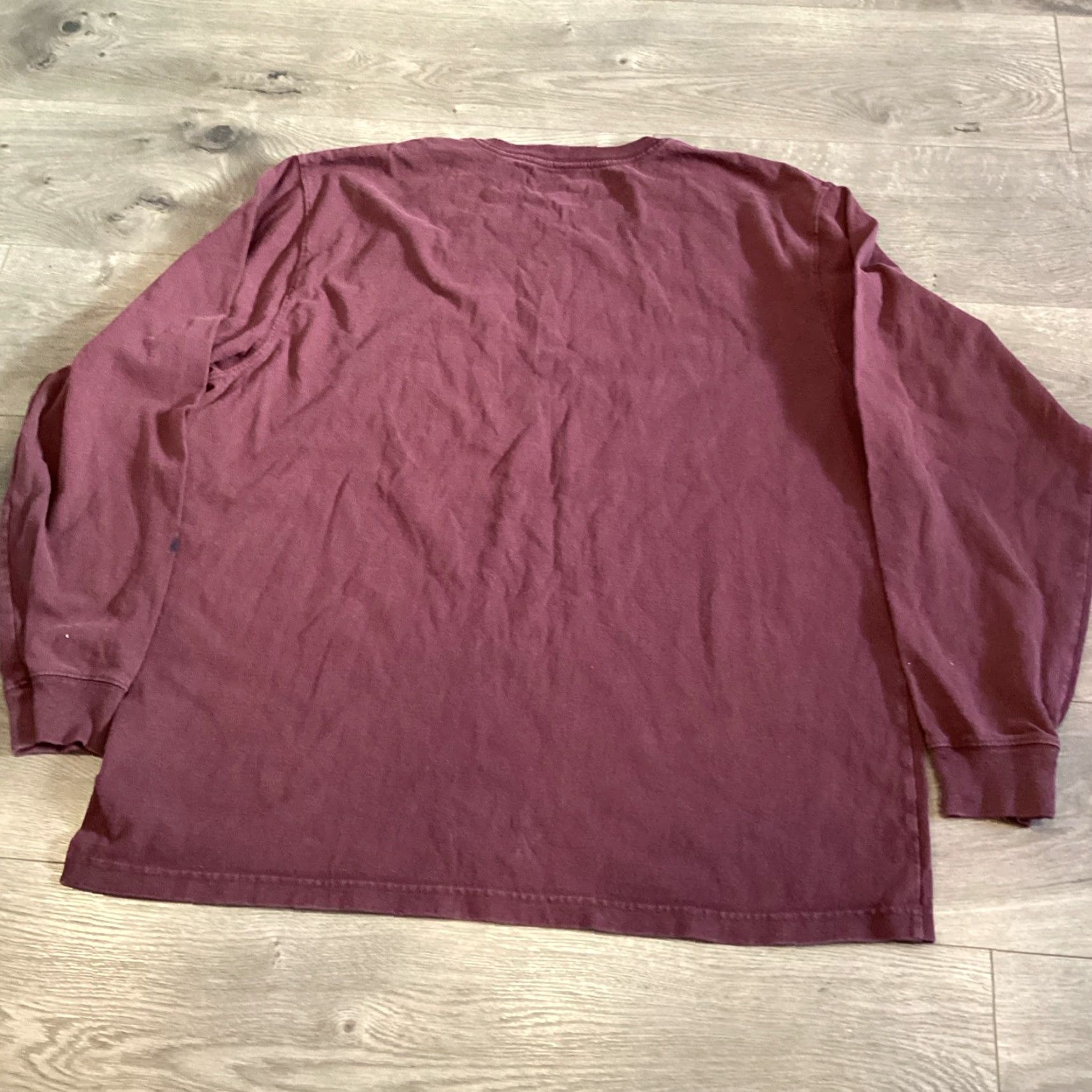 Carhartt VINTAGE Carhartt Shirt Mens Large Burgundy Original Fit Long Sleeve Outdoor Casual Top L Maroon Knit Logo Personalize Mens Size US L / EU 52-54 / 3 - 7 Thumbnail