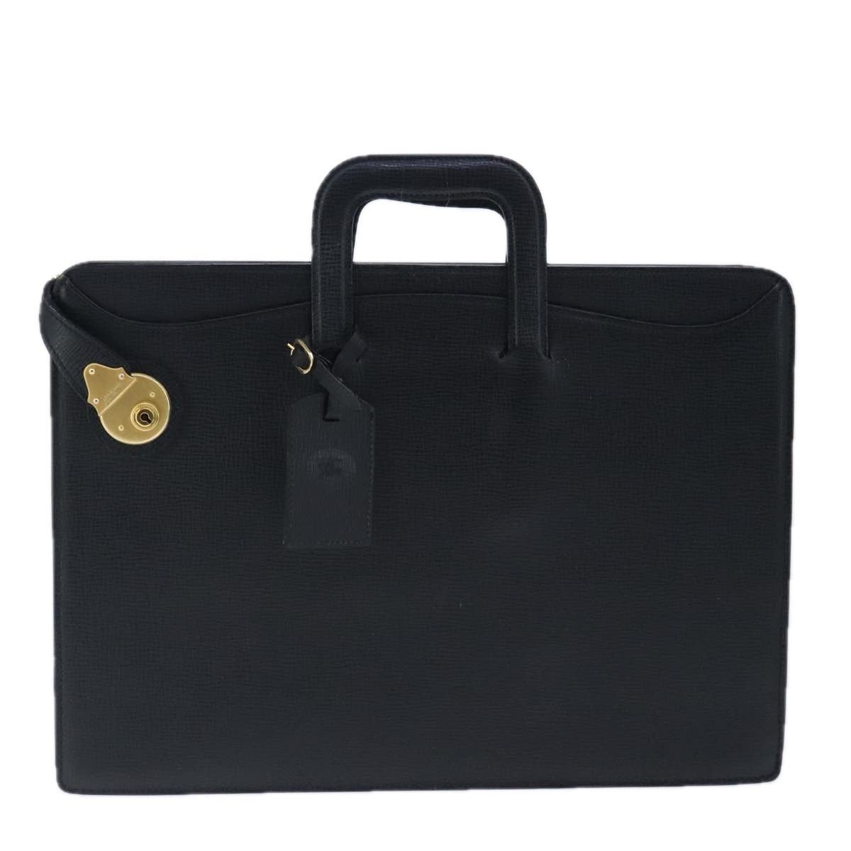 Burberry Burberry Business Bag Leather Black Gold Size ONE SIZE - 2 Thumbnail