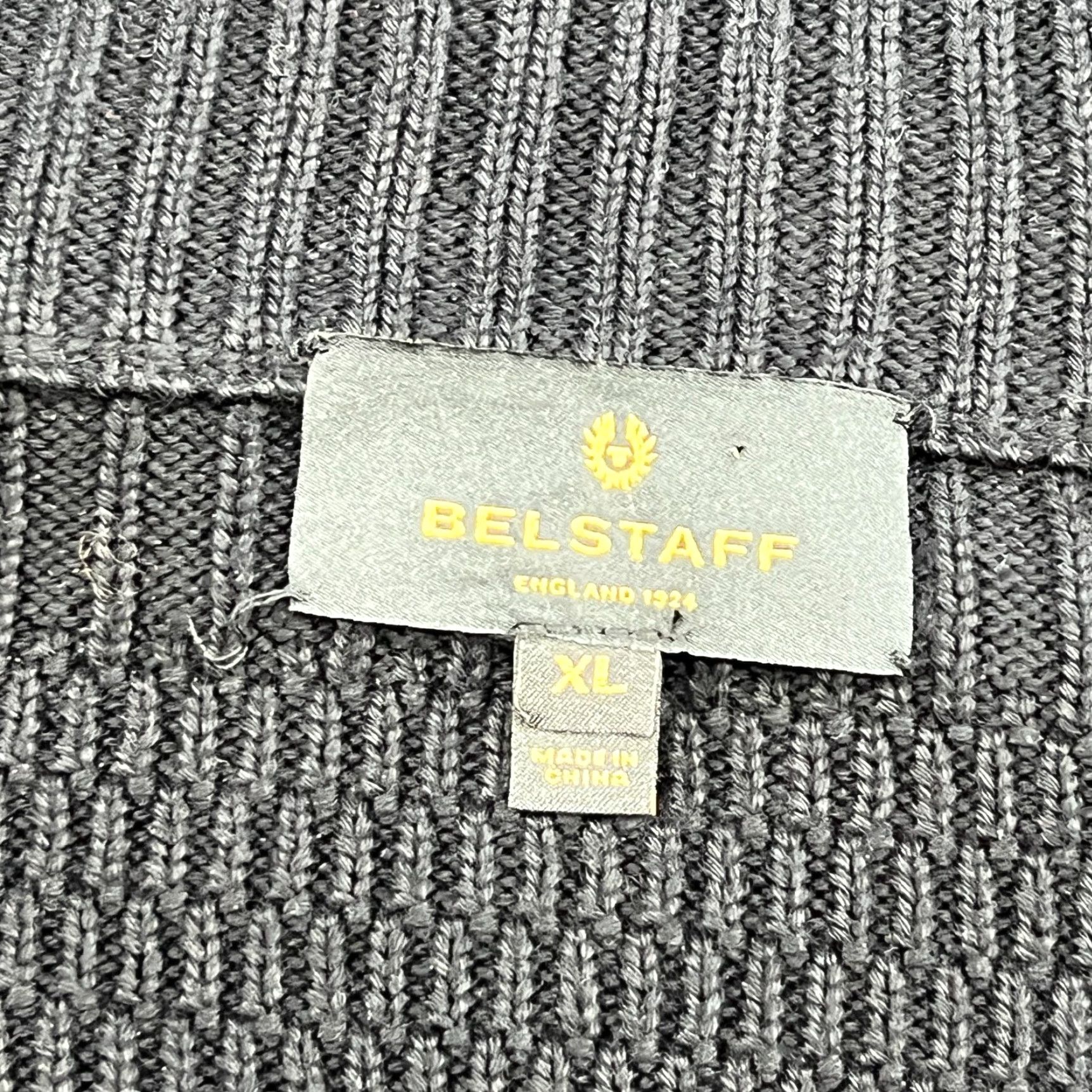 Belstaff Belstaff Knitted Full Zip Up Cardigan Mens XL Black TurtleNeck Cotton Shirt Size US XL / EU 56 / 4 - 7 Thumbnail