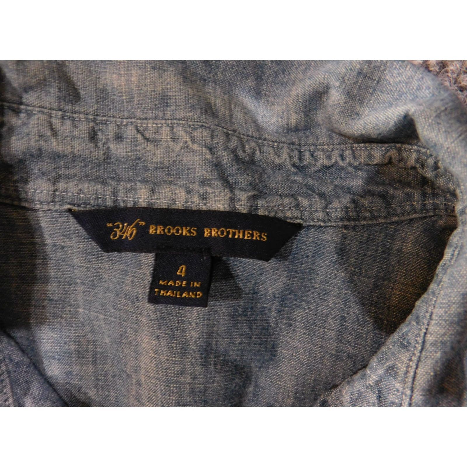 Brooks Brothers Brooks Brothers Button-Up Shirt Womens 4 Blue Chambray Casual Denim Size S / US 4 / IT 40 - 3 Thumbnail