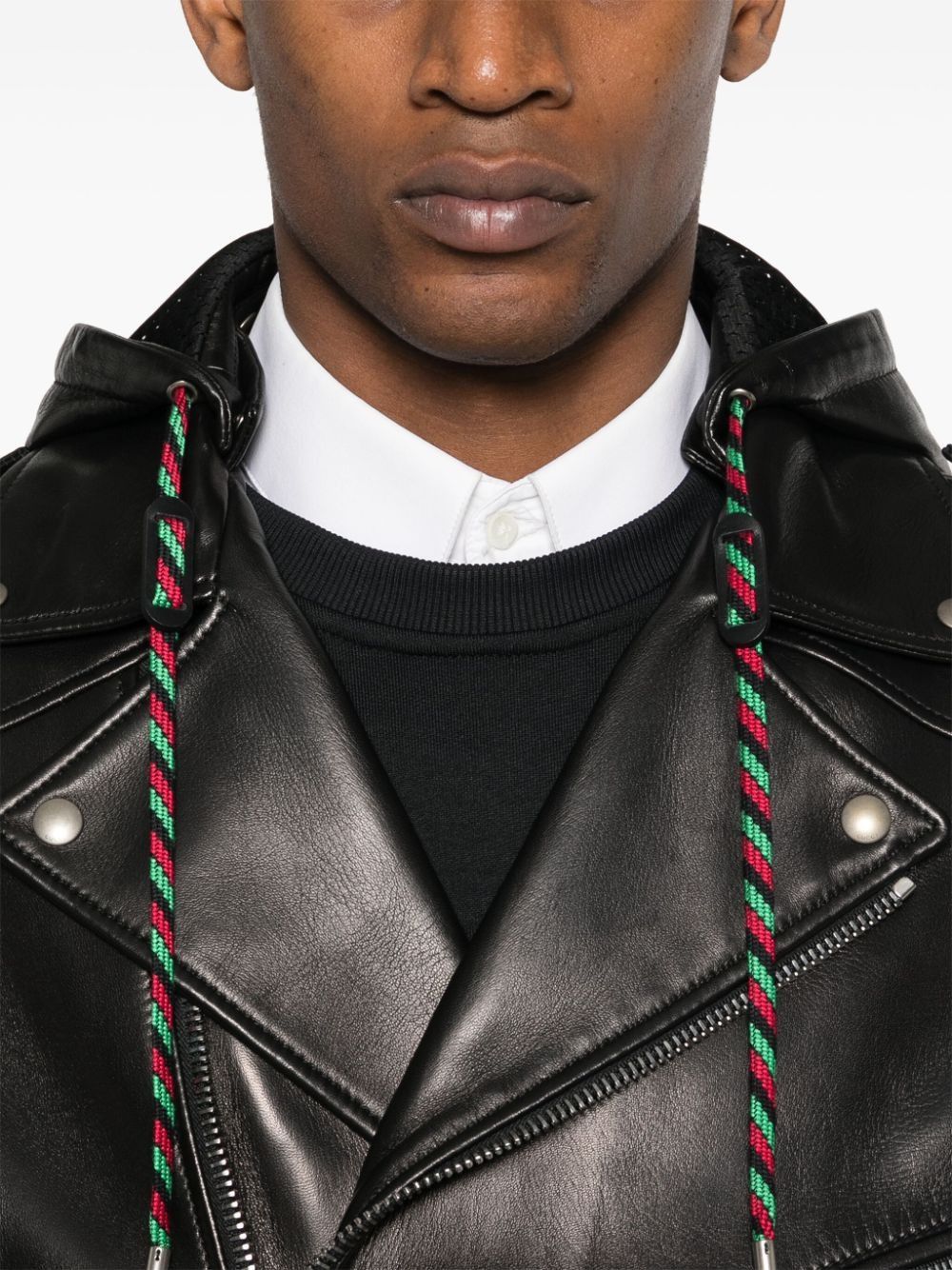 Gucci o1s1wg110225 Zip Leather Jacket in Black Size US L / EU 52-54 / 3 - 4 Thumbnail