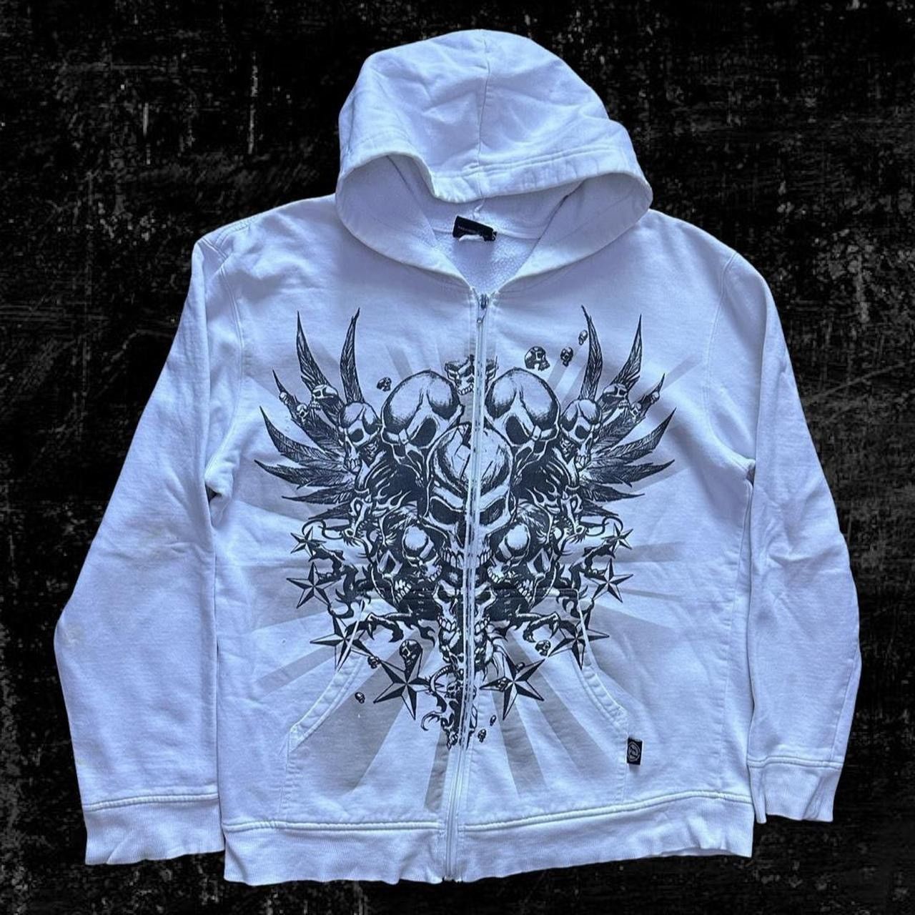 Affliction × Southpole × Tapout Hybrid Zip Up Skull Hoodie MMA Elite Jnco Avirex Skull Punk Size US L / EU 52-54 / 3 - 1 Thumbnail
