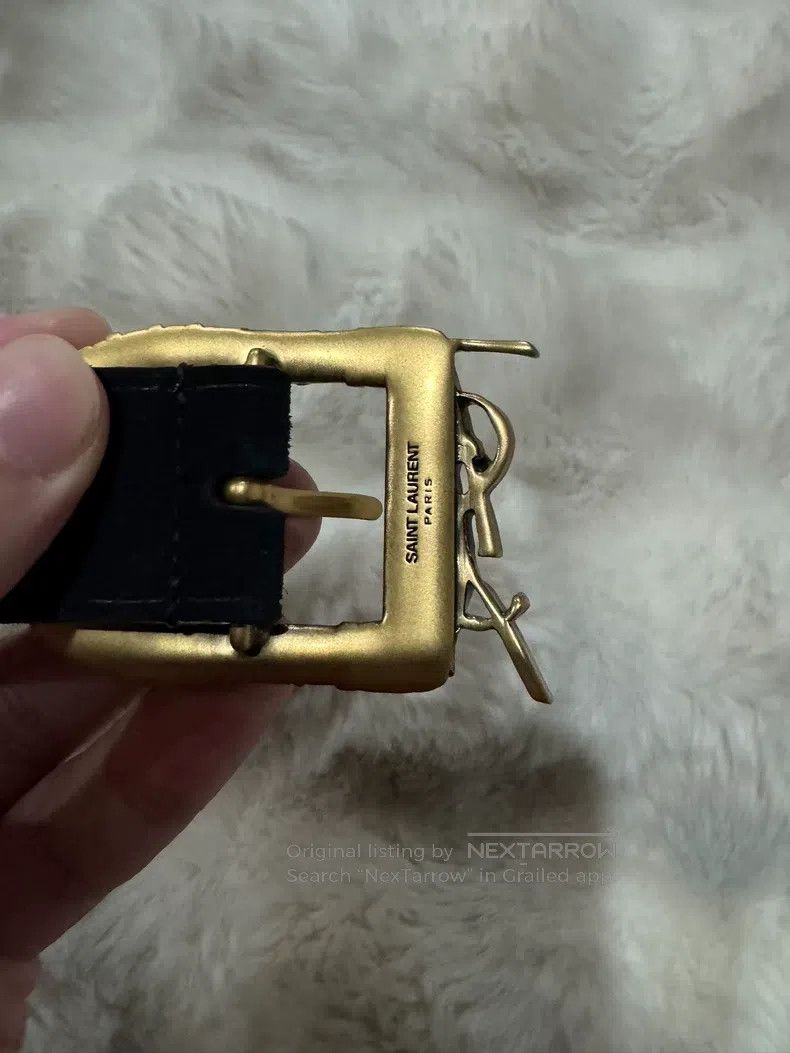 Saint Laurent Paris Saint Laurent Paris size 85 Black and Gold Logo Belt Size ONE SIZE - 5 Thumbnail