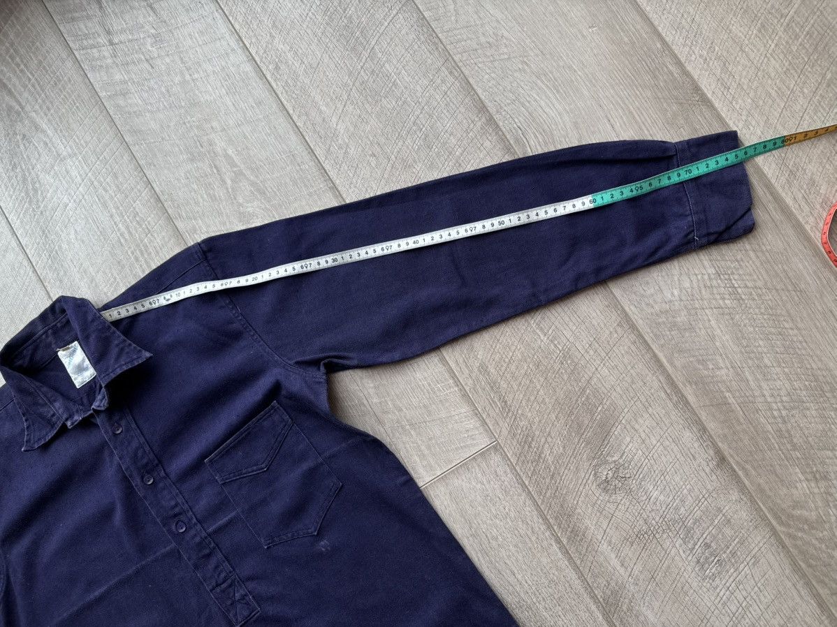 Vintage Soft Dark Blue Work Shirt by Scottcraft Washed Cotton Twill Size US L / EU 52-54 / 3 - 12 Thumbnail
