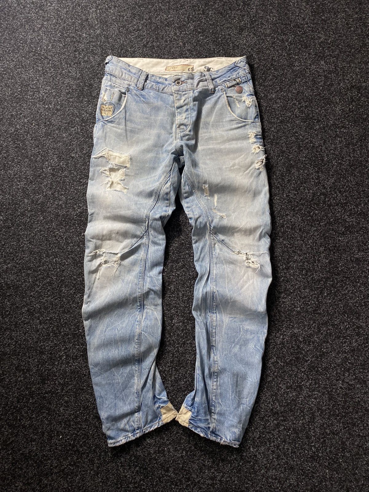 G-Star × Vintage 🔥G STAR OPIUM DISTRESSED TAPERED LOOSE JEANS 28 Size 28" / US 6 / IT 42 - 2 Thumbnail