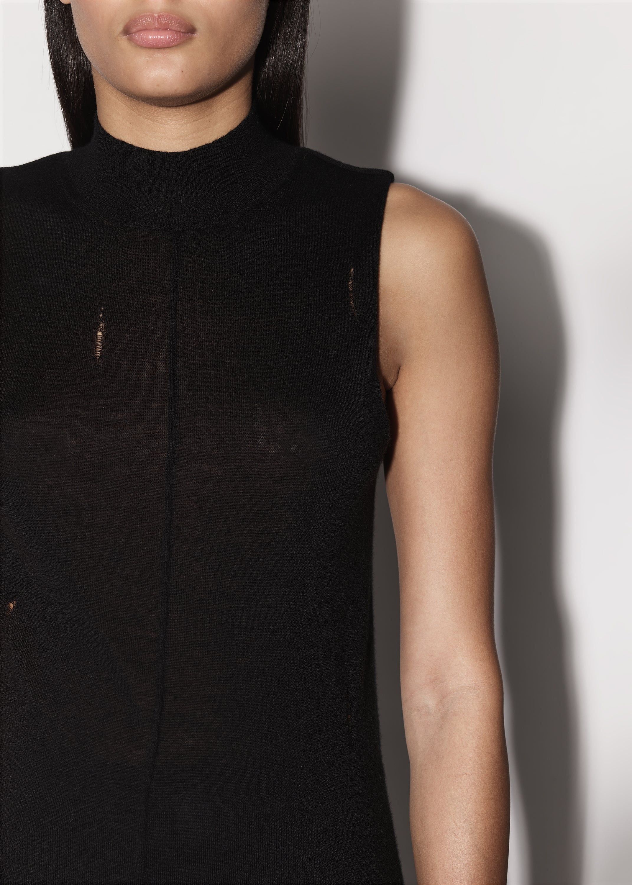 Amiri o1y0425 Cashmere Blend Tank Top in Black Size S / US 4 / IT 40 - 6 Thumbnail
