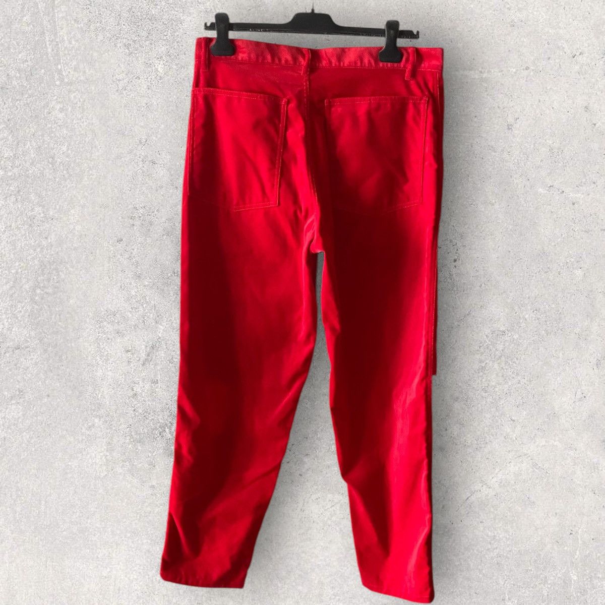 Comme des Garcons × Comme des Garcons SHIRT NWT Fall 2023 Red Velour Cut Off Patch Work Pants Size US 34 / EU 50 - 5 Thumbnail