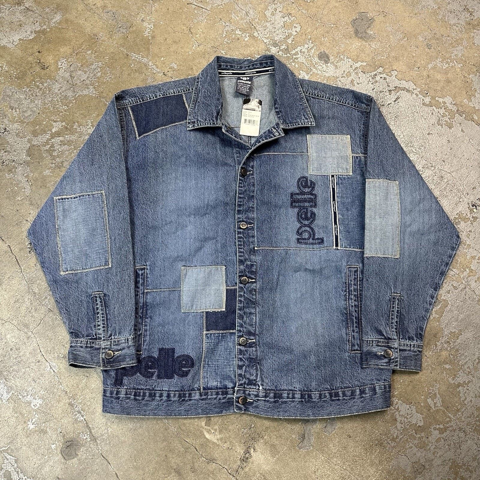 Pelle Pelle × Vintage NWT Vintage 90s Y2K Pelle Pelle Trucker Denim Jacket XL Size US XL / EU 56 / 4 - 1 Thumbnail