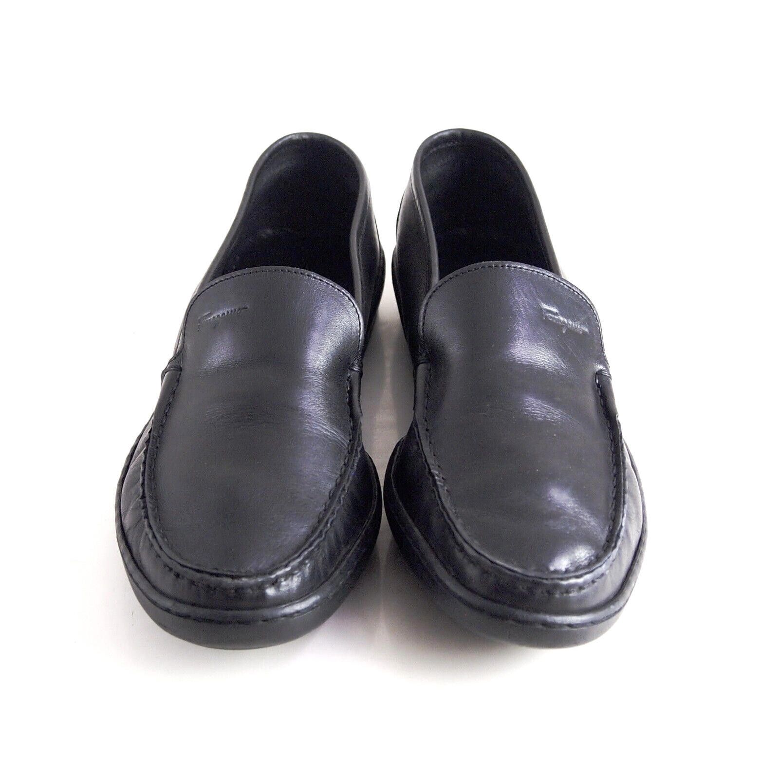 Salvatore Ferragamo Ferragamo Loafers Black Leather Womens EU 39 US 8.5 C Size US 8.5 / IT 38.5 - 3 Thumbnail