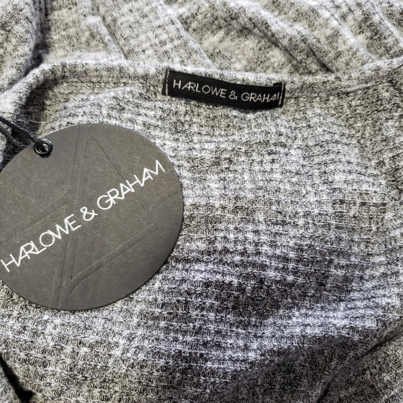 Designer Harlowe & Graham Grey Mock Open Back Knit Sweater XS Size XS / US 0-2 / IT 36-38 - 4 Thumbnail