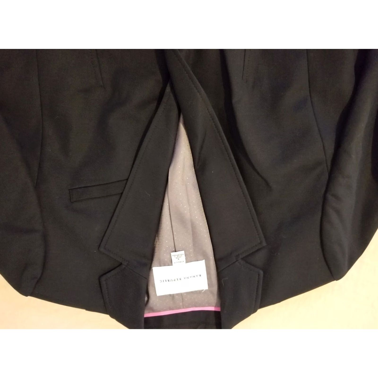 Banana Republic Banana Republic Jacket Blazer 4 Black Cotton Womens Size S / US 4 / IT 40 - 2 Thumbnail