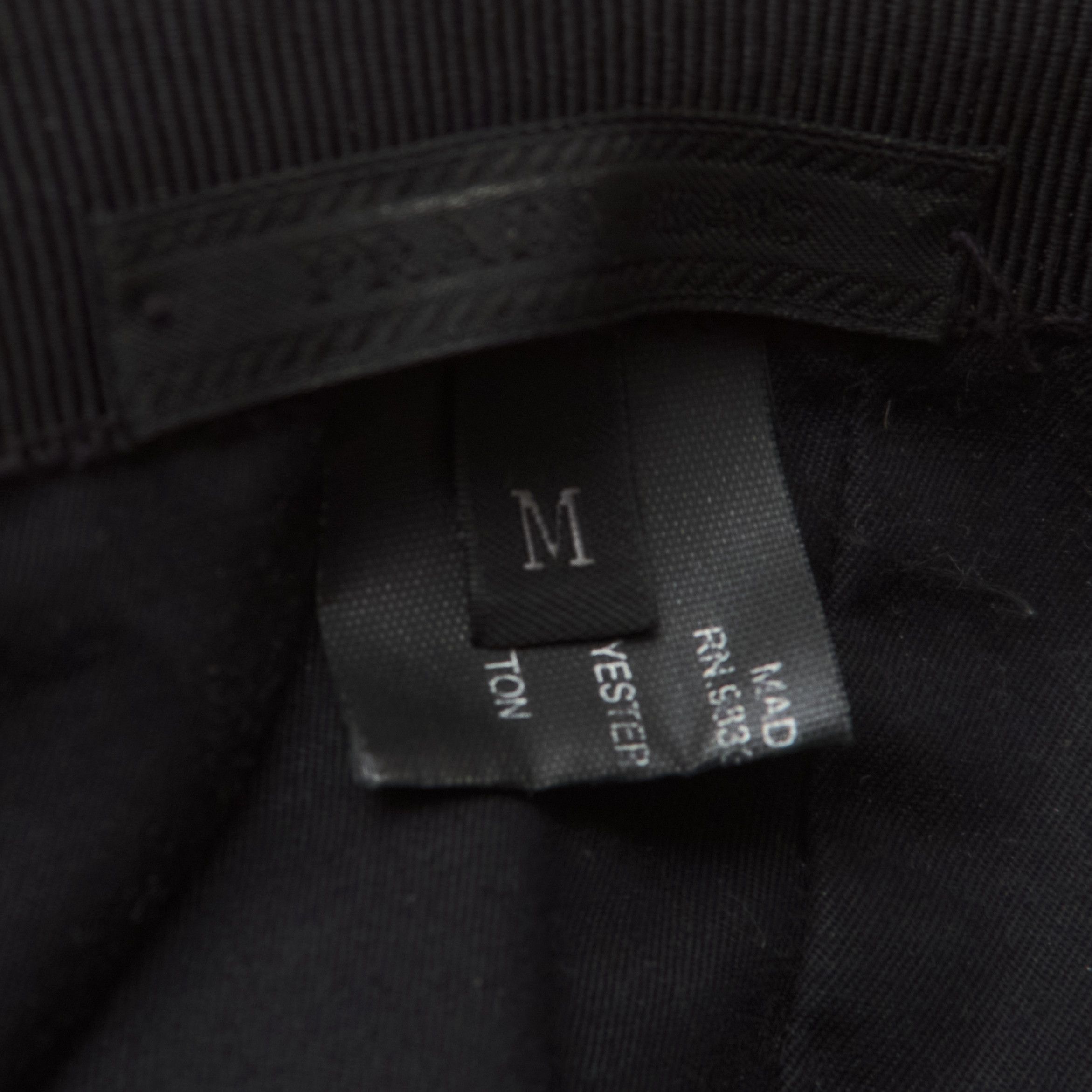 Prada PRADA NYLON BLACK BACK LOGO BASEBALL CAP (HAT) Size ONE SIZE - 3 Thumbnail