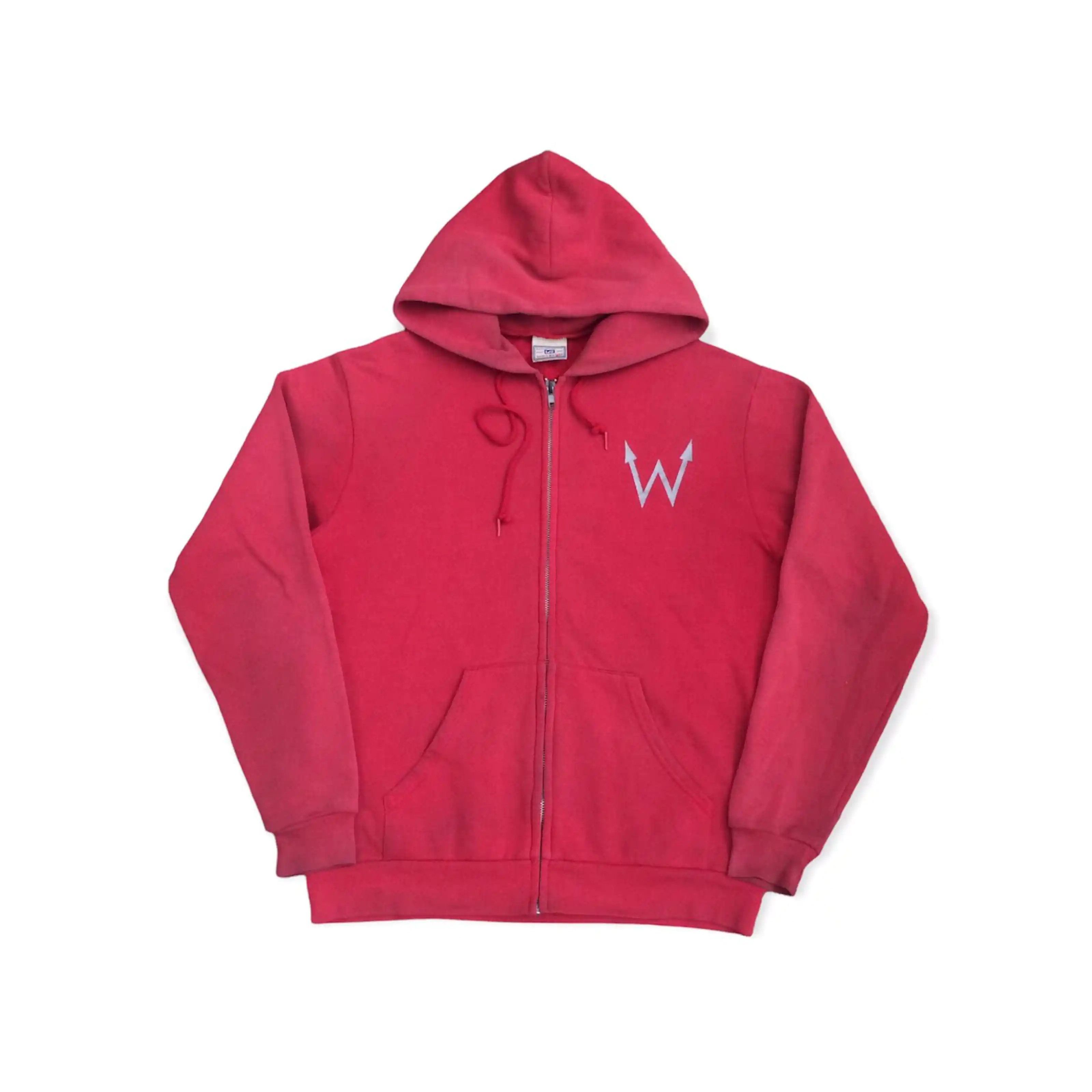 image of Band Tees x Rock Band Vintage Weezer Zip Hoodie in Red, Men's (Size Medium)