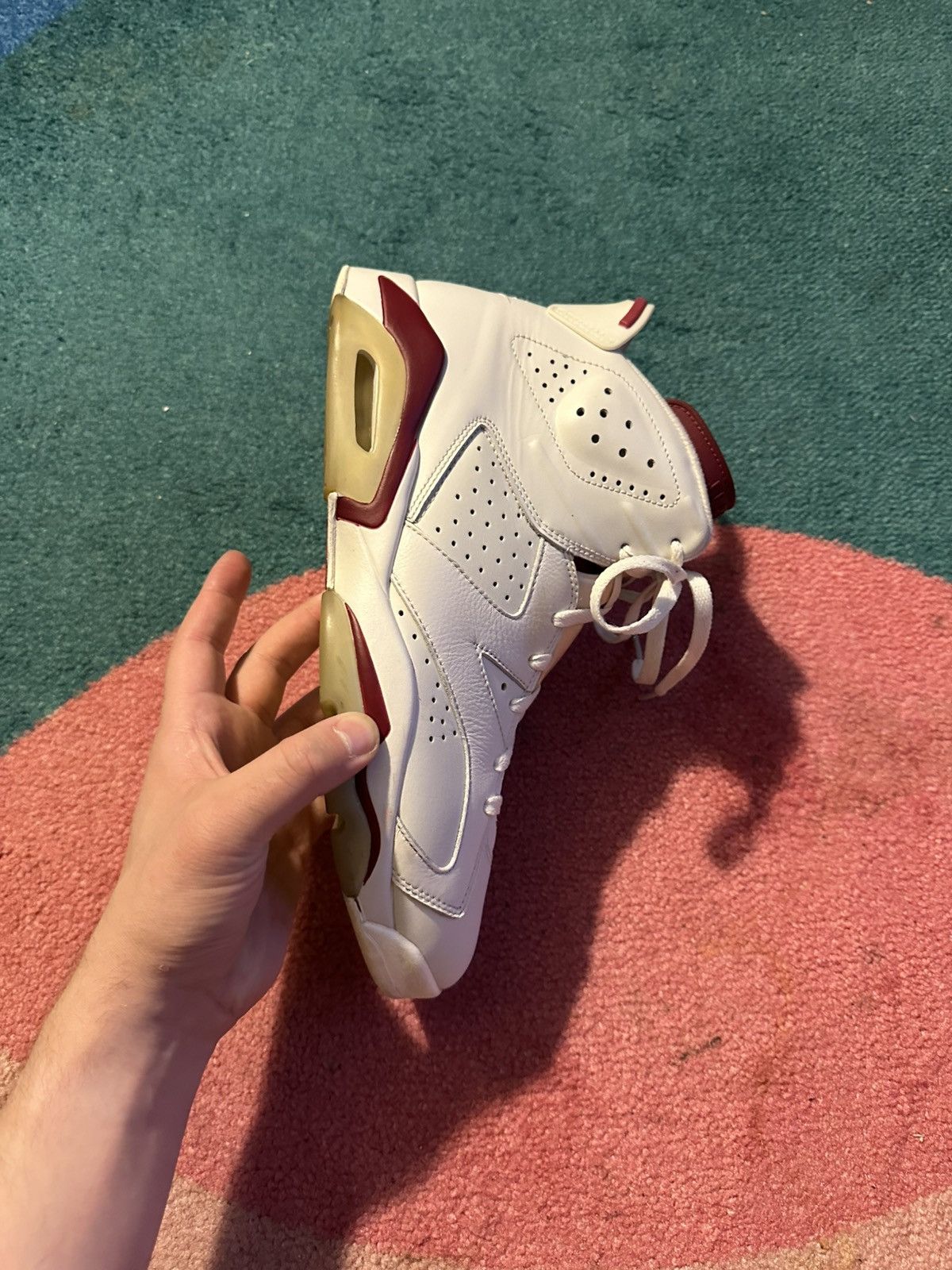 Jordan Brand Air Jordan 6 Retro Maroon 2015 Size US 11.5 / EU 44-45 - 4 Thumbnail