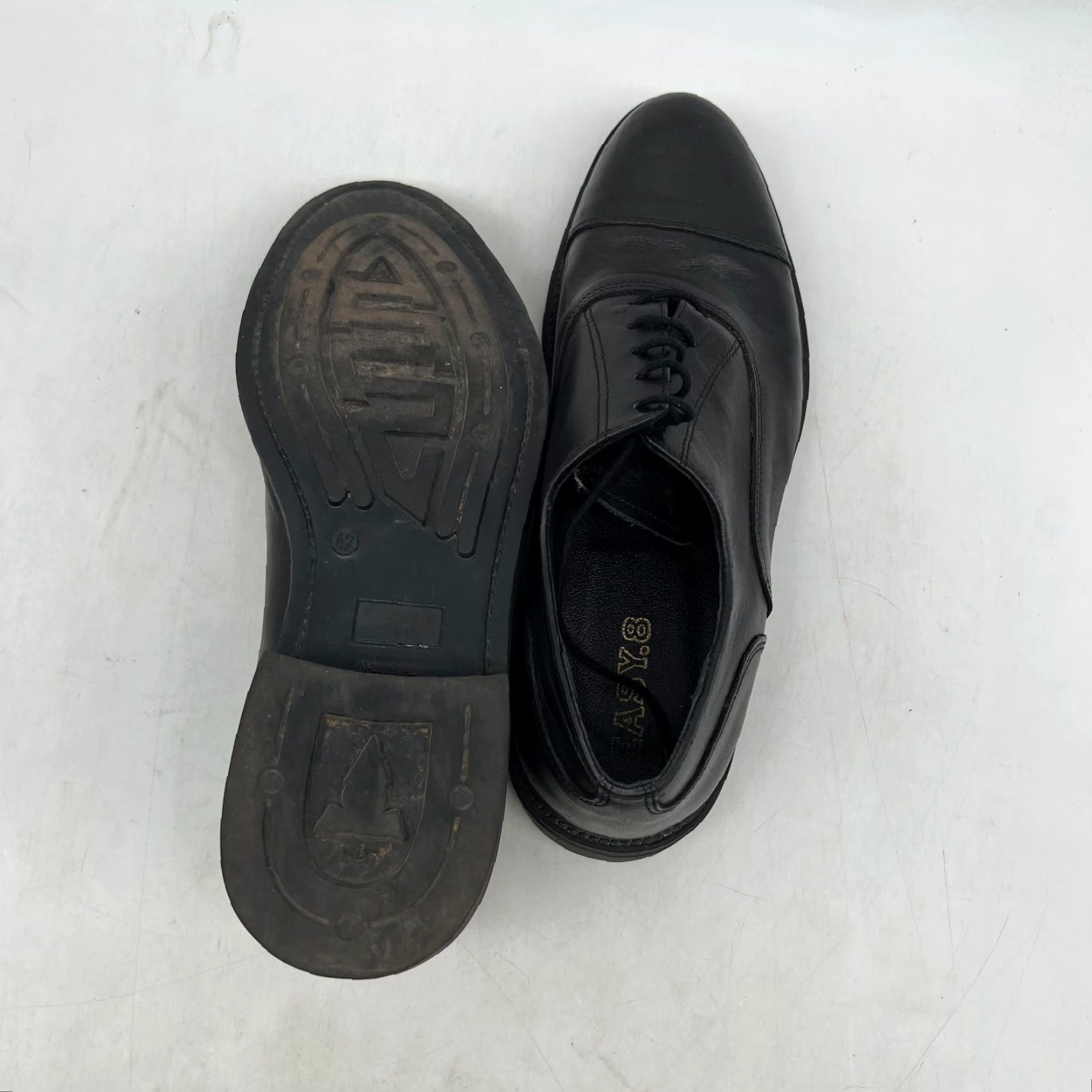 Vintage VINTAGE Easy Men's Leather Oxford Shoes Size 10 Black Low Top Dress Shoes Italy Size US XL / EU 56 / 4 - 5 Thumbnail