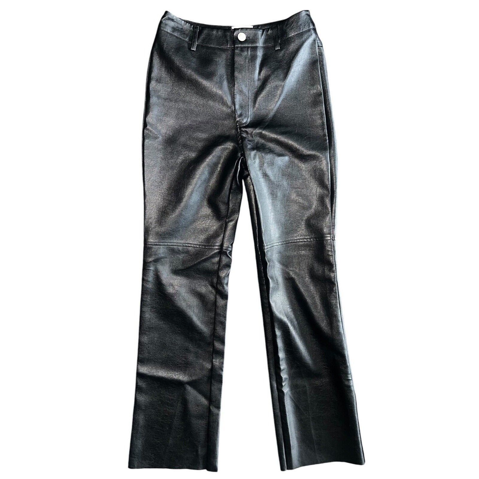 PRINCESS POLLY Women’s Princess Polly Macey Pants Black Size 2 Faux Leather Size 26" / US 2 / IT 38 - 5 Thumbnail