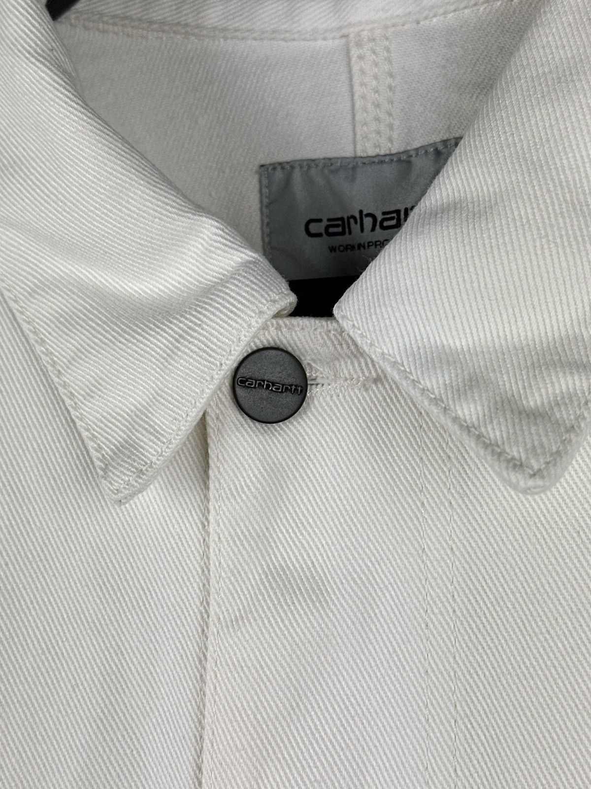 Carhartt Wip Carhartt WIP Saledo White Chore Jacket Canvas Button Front Size US XL / EU 56 / 4 - 5 Thumbnail