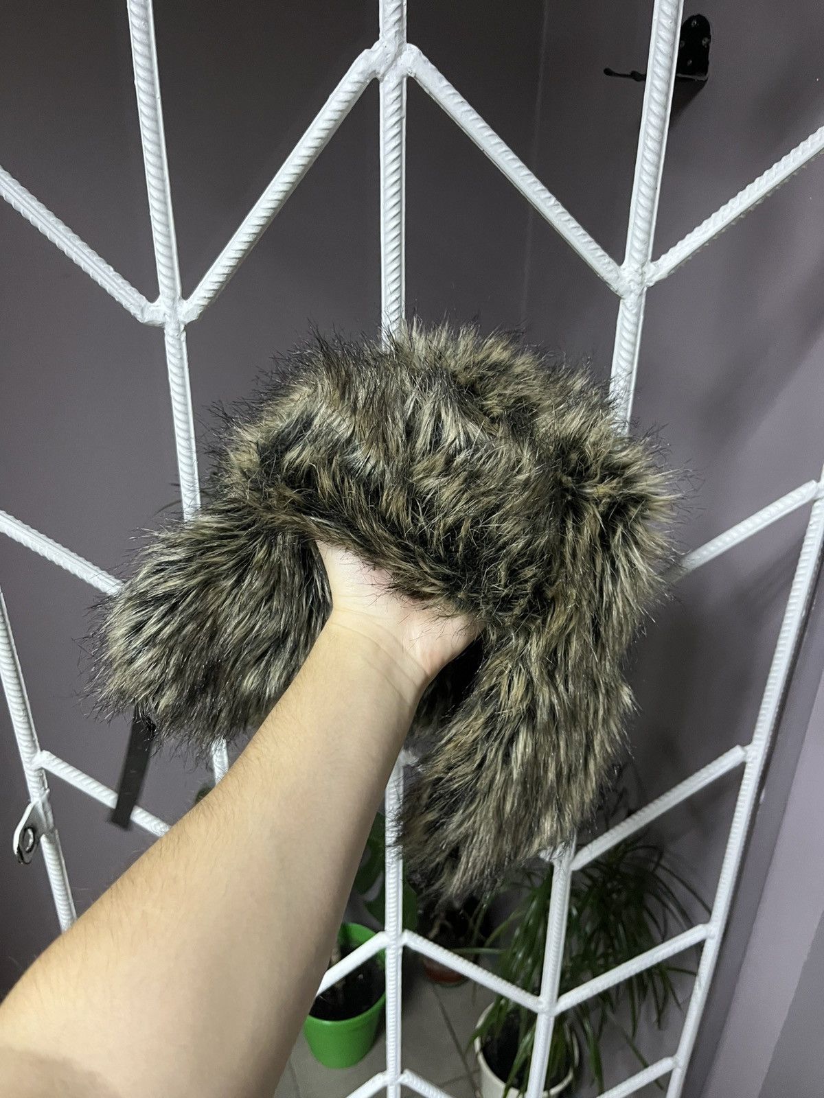 Japanese Brand Ushanka Trapper Hat Furry Mohair Fuzzy Fur Hat Y2K 90s rare Size ONE SIZE - 2 Thumbnail