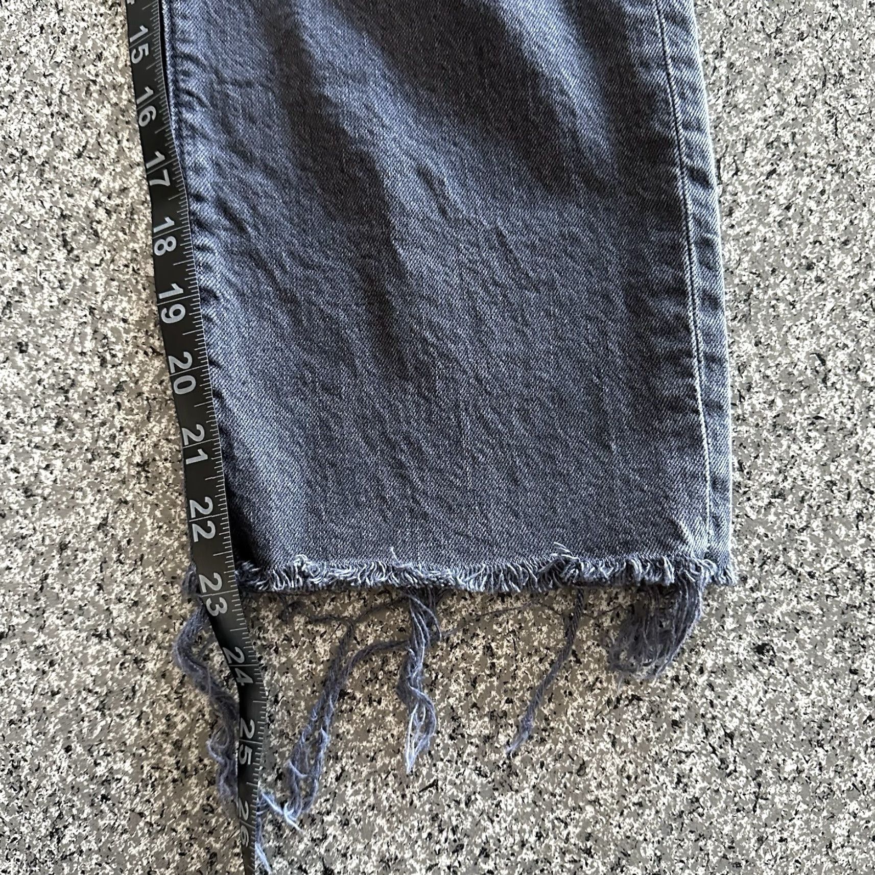 Loft LOFT Jeans Womens 8 29x23 High Rise Waist Straight Crop Black Button Fly Raw Hem Jeans Size 30" / US 8 / IT 44 - 7 Thumbnail