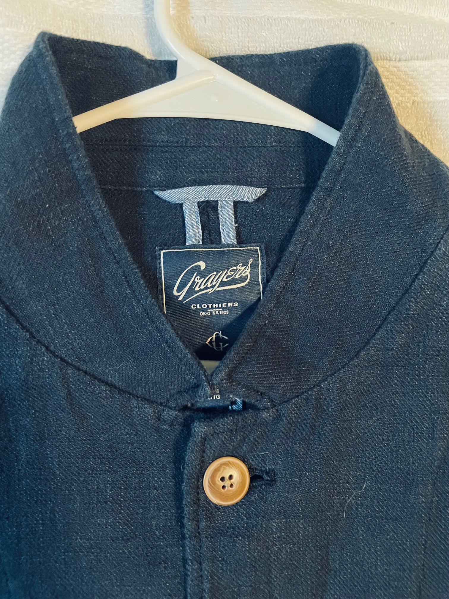 Grayers Grayers Mens XL Nelson Ramie Stand Up Collar Jacket Navy Size US XL / EU 56 / 4 - 3 Thumbnail