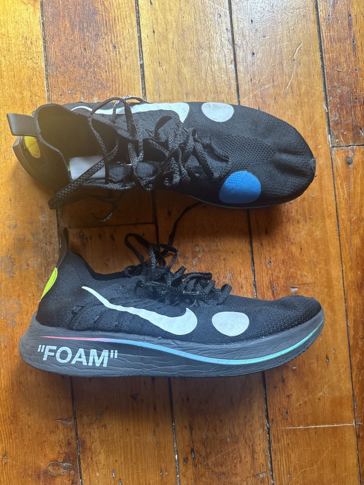 Nike × Off-White Nike Zoom Fly Mercurial Off-White Black Size US 10.5 / EU 43-44 - 9 Thumbnail