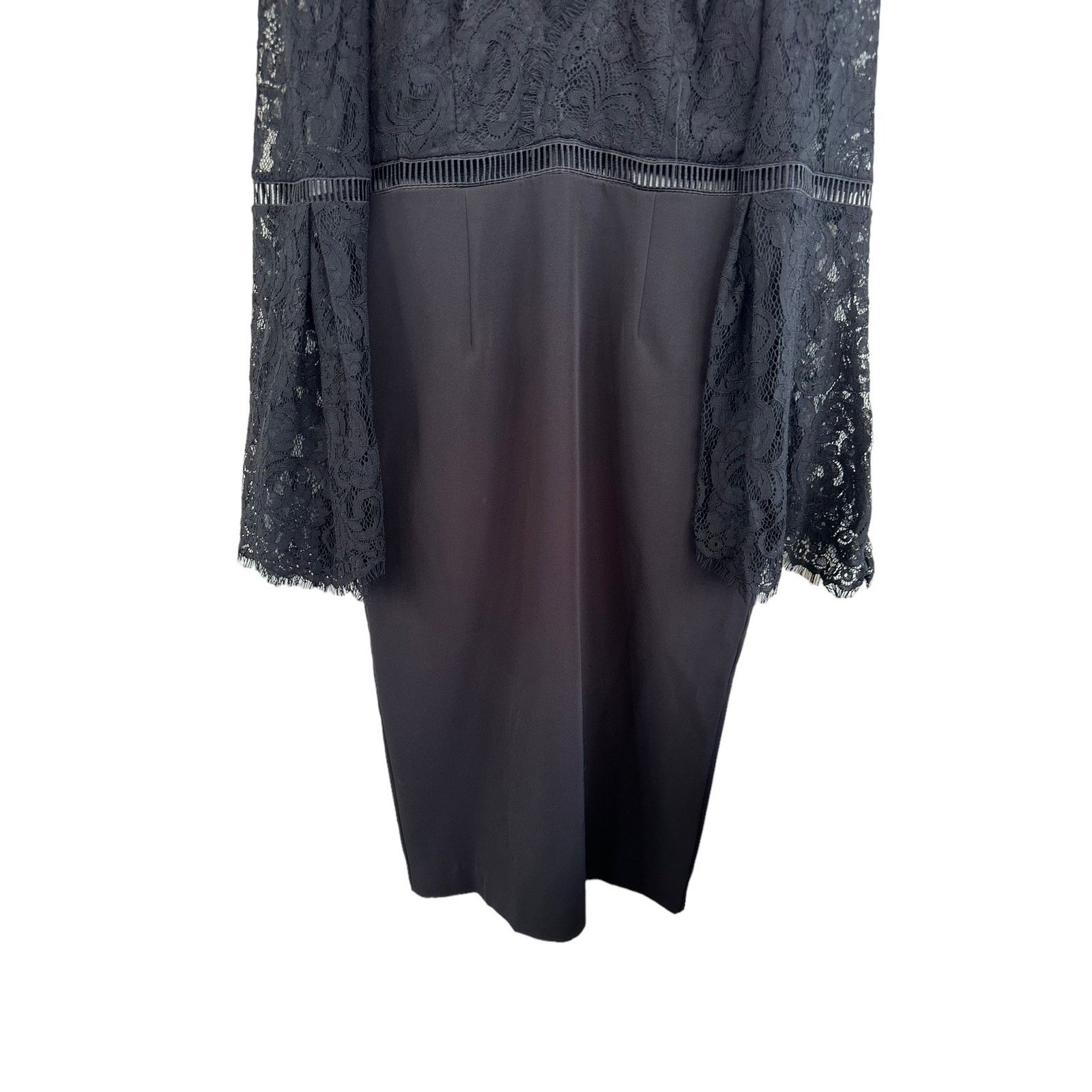 Other Bardot Faedra Lace Long Bell Sleeve Knee Length Sheath Dress Size M / US 6-8 / IT 42-44 - 6 Thumbnail