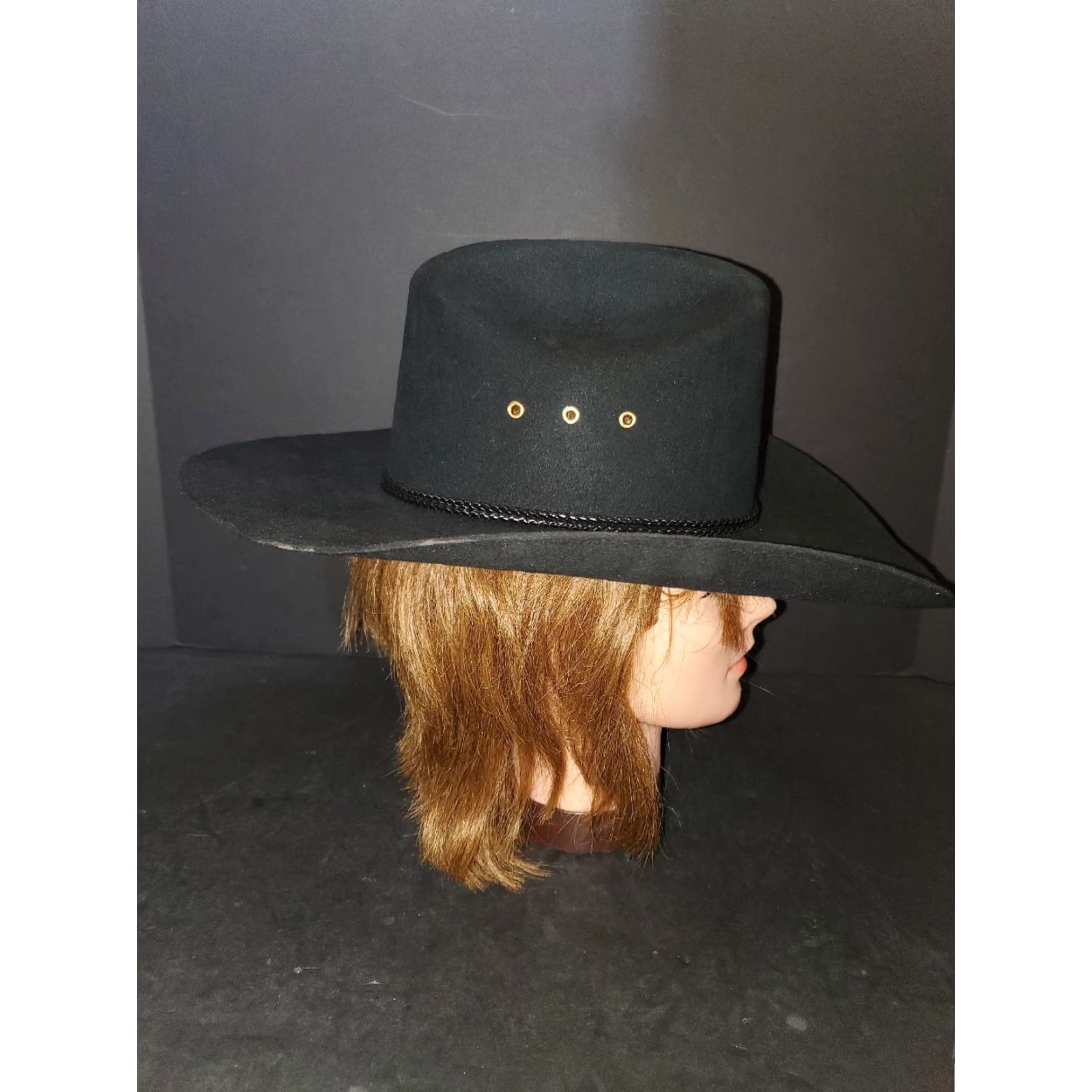 George VINTAGE Resistol George Strait Design 4X Beaver Felt Cowboy Hat Sz 6 3/4 Black Mens Cowboy Hat Size ONE SIZE - 5 Thumbnail